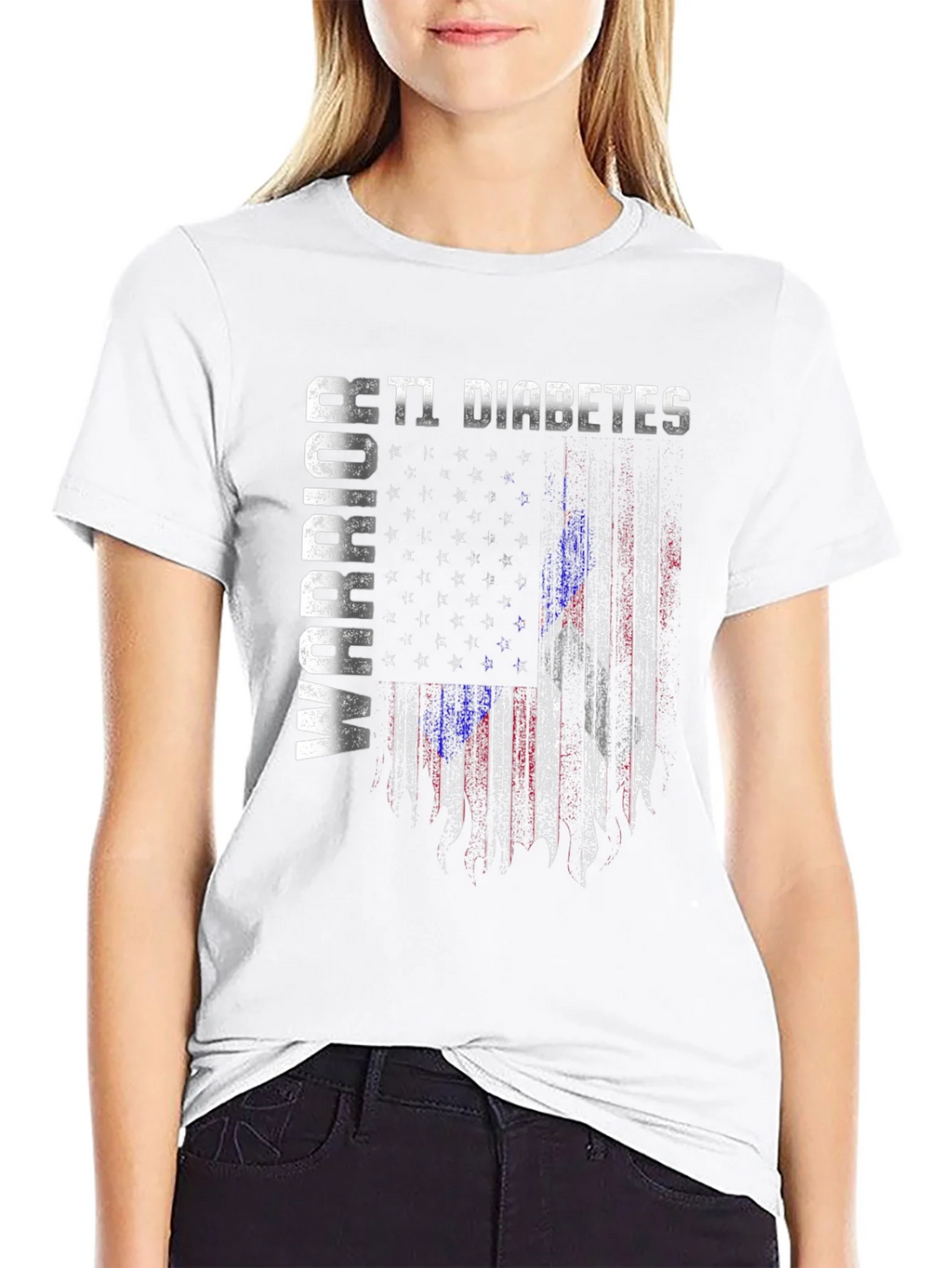 T1 Diabetes Warrior Flag Graphic Tee product image 11