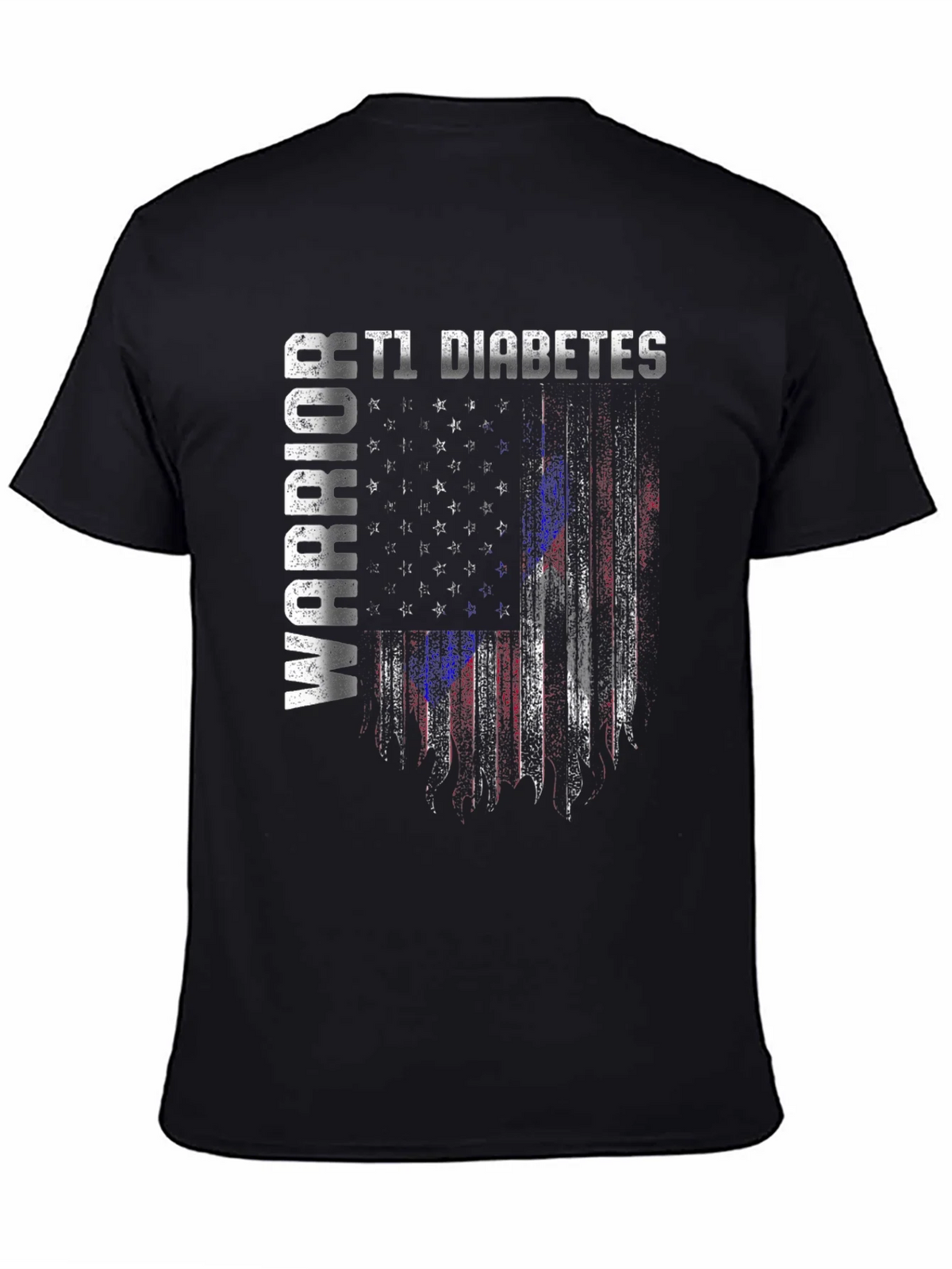 T1 Diabetes Warrior Flag Graphic Tee product image 7