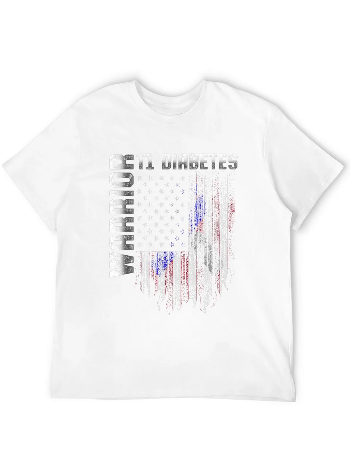T1 Diabetes Warrior Flag Graphic Tee product image 3