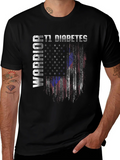 T1 Diabetes Warrior Flag Graphic Tee product image 1