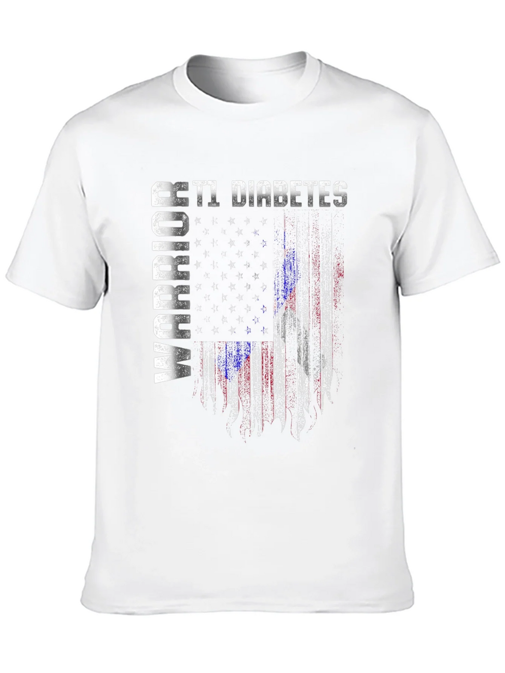 T1 Diabetes Warrior Flag Graphic Tee product image 12