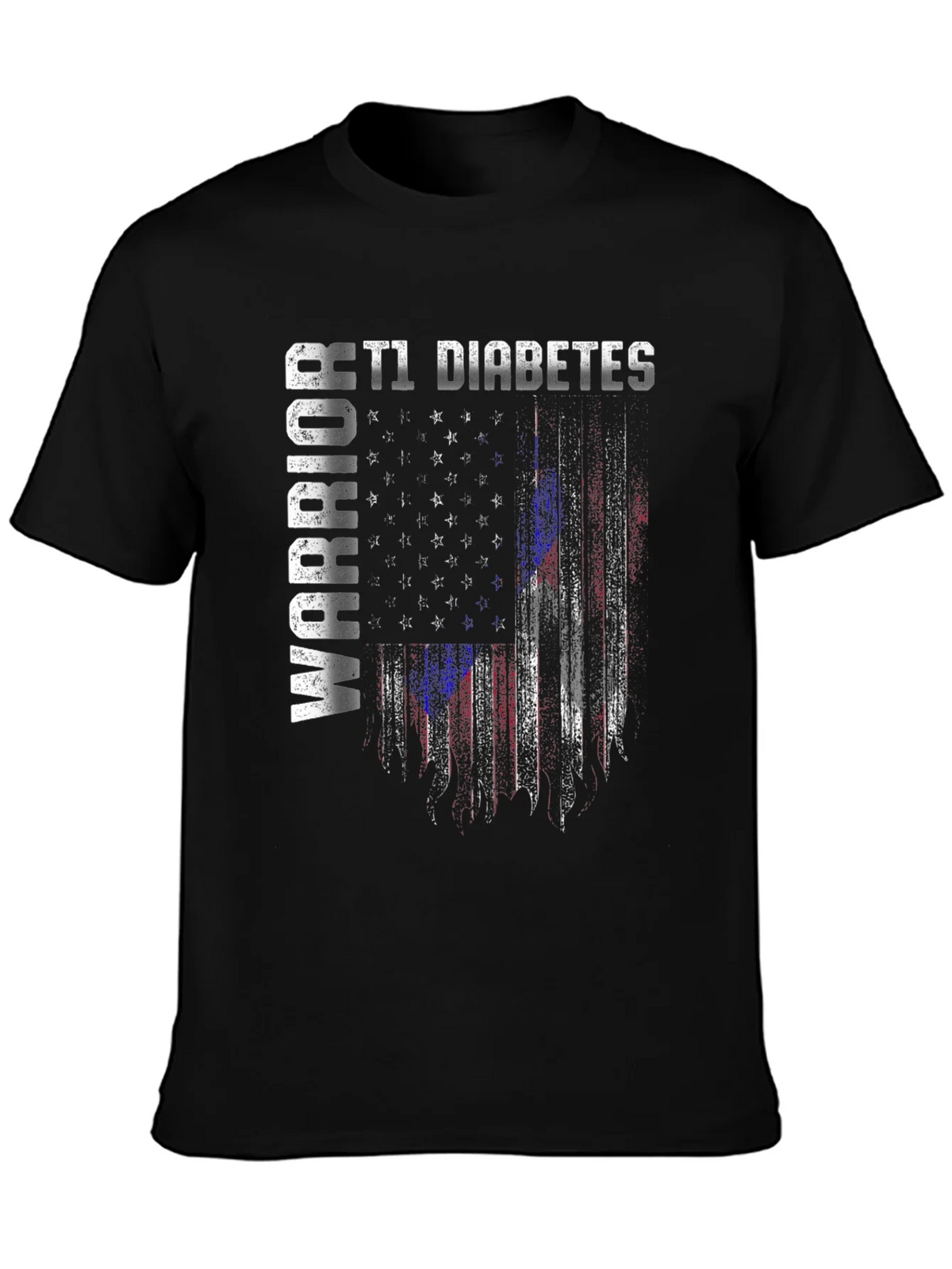 T1 Diabetes Warrior Flag Graphic Tee product image 6