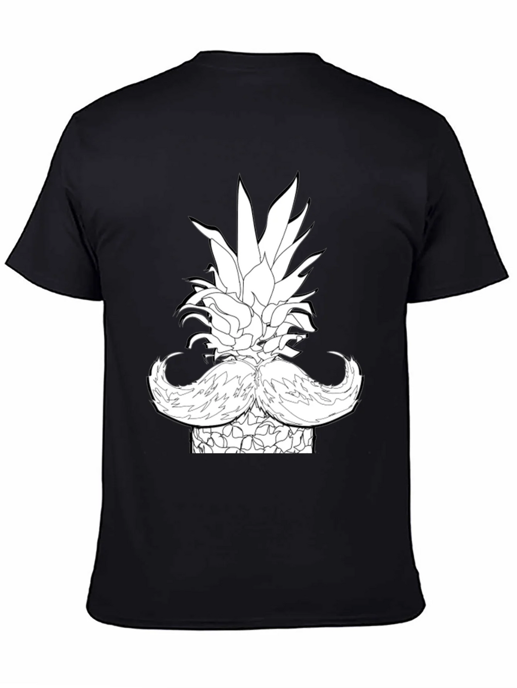 Pineapple Mustache Graphic T-Shirt - Black product image 4