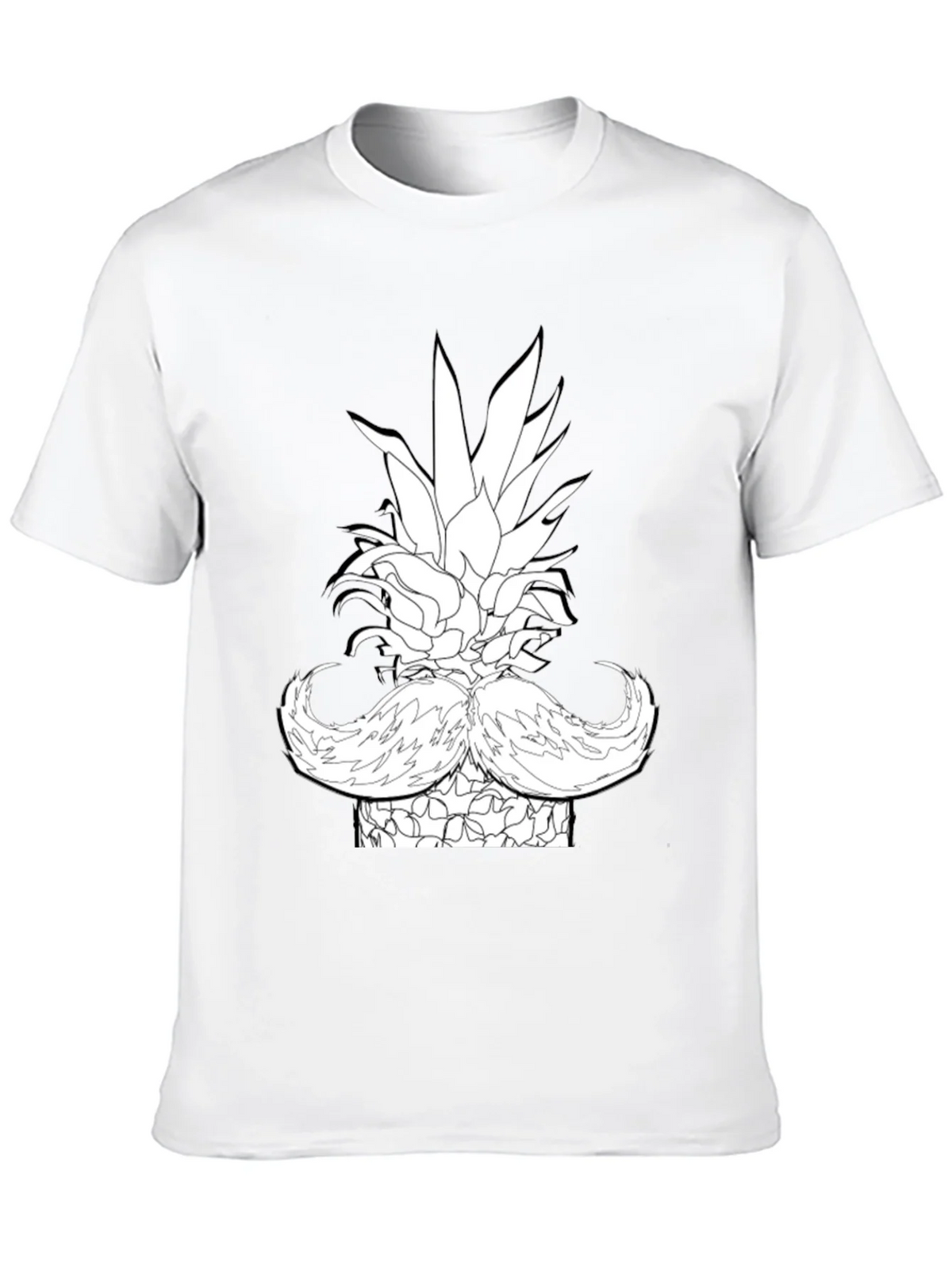 Pineapple Mustache Graphic T-Shirt - Black product image 9