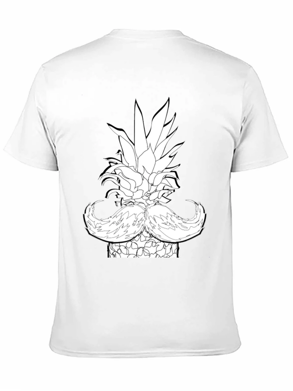 Pineapple Mustache Graphic T-Shirt - Black product image 1