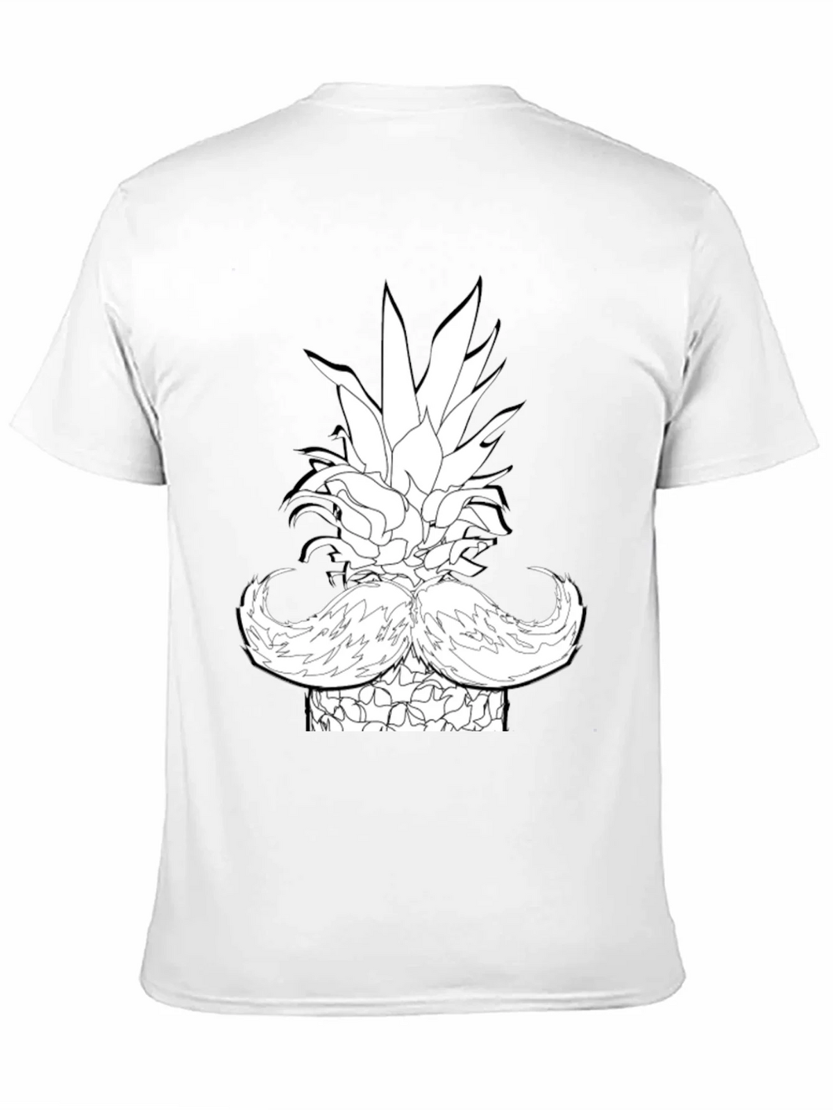 Pineapple Mustache Graphic T-Shirt - Black product image 1