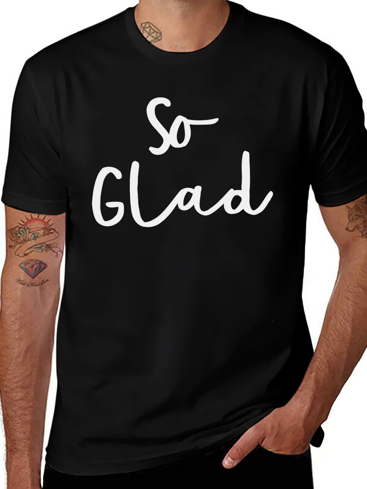 So Glad Graphic Tee - Black Short Sleeve product image 1