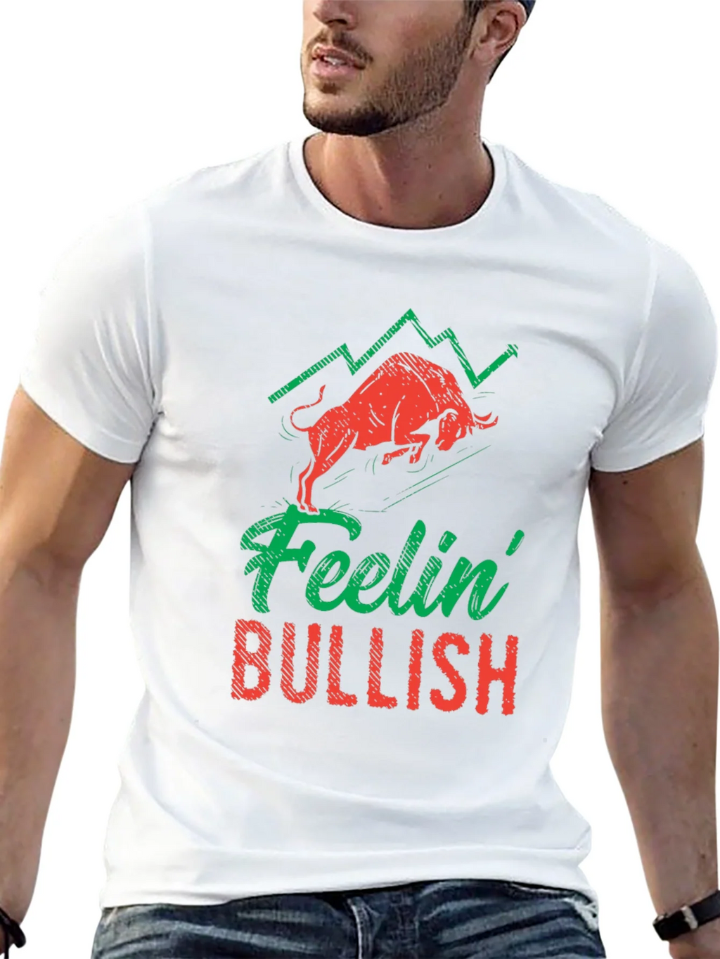 Feelin Bullish Graphic T-Shirt - Stock Market Apparel product image 2