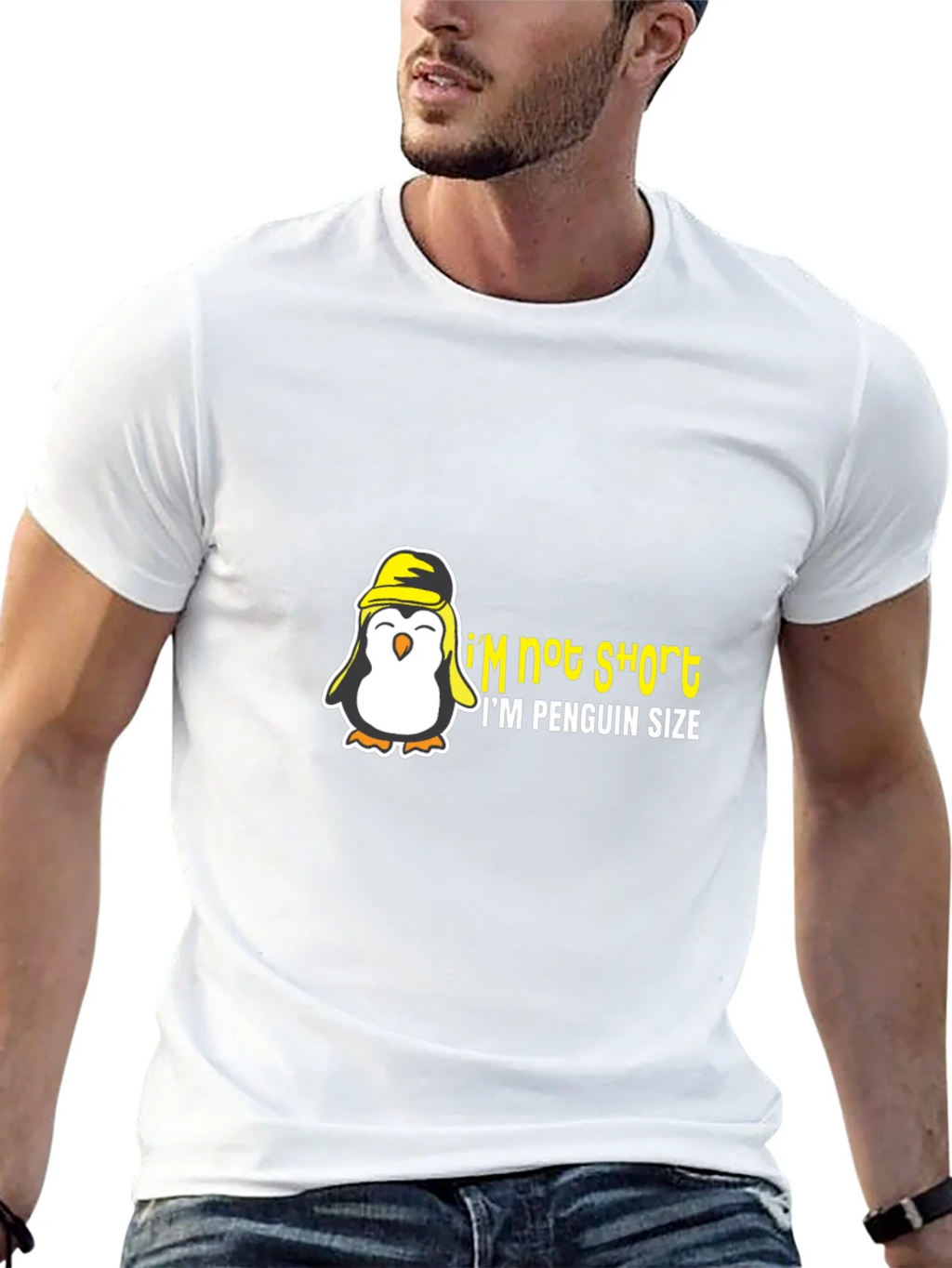 Penguin Size Humor Graphic T-Shirt product image 4