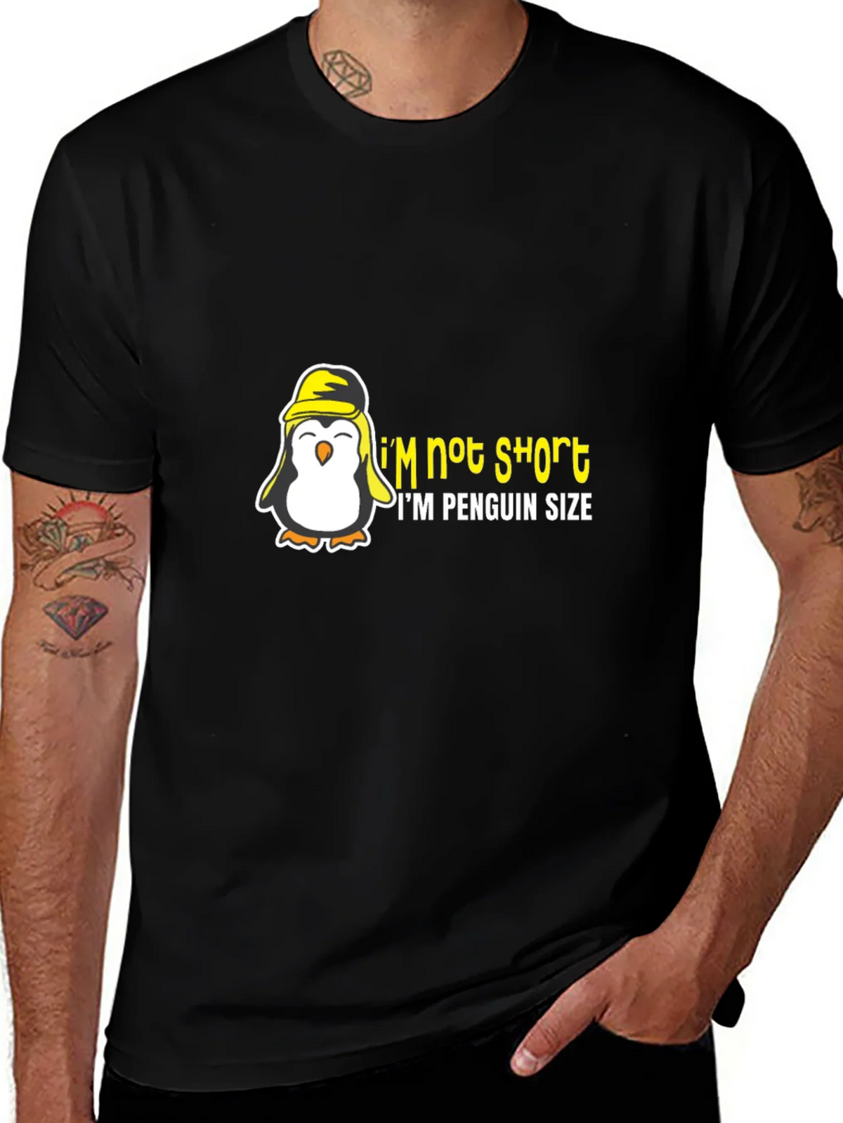 Penguin Size Humor Graphic T-Shirt product image 1