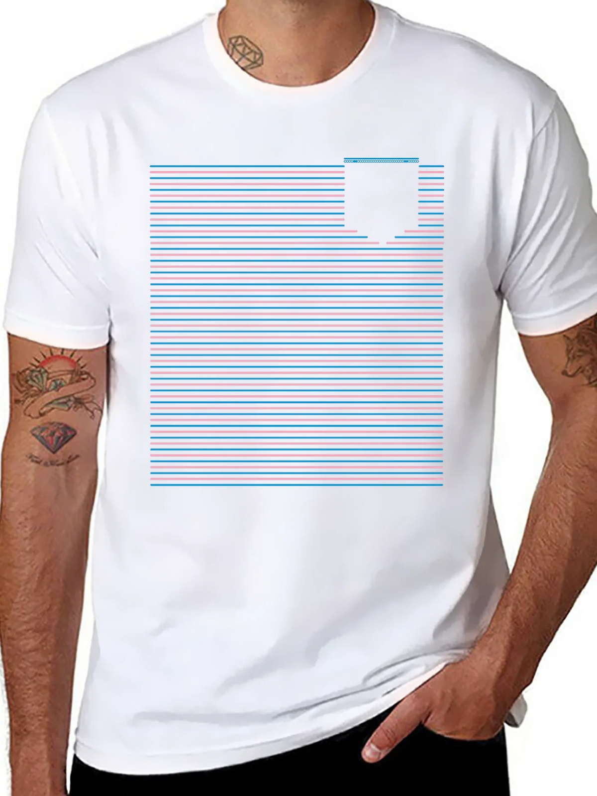 Retro Striped Pocket Tee - Classic Style product image 10