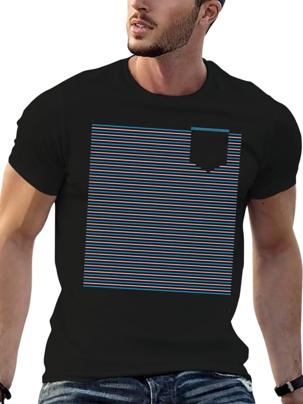 Retro Striped Pocket Tee - Classic Style product image 9