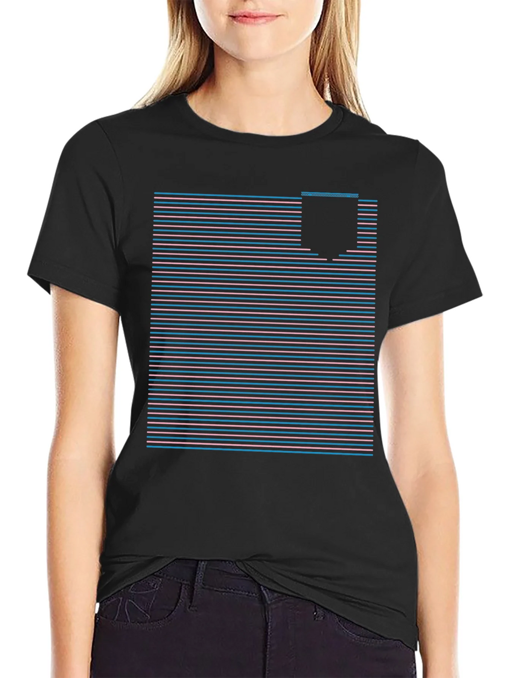 Retro Striped Pocket Tee - Classic Style product image 5