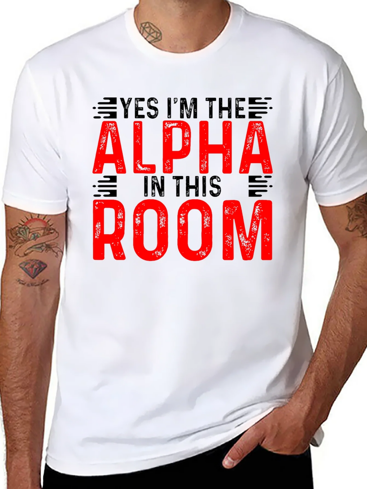 Alpha in The Room Graphic Tee - Black Cotton T-Shirt product image 10
