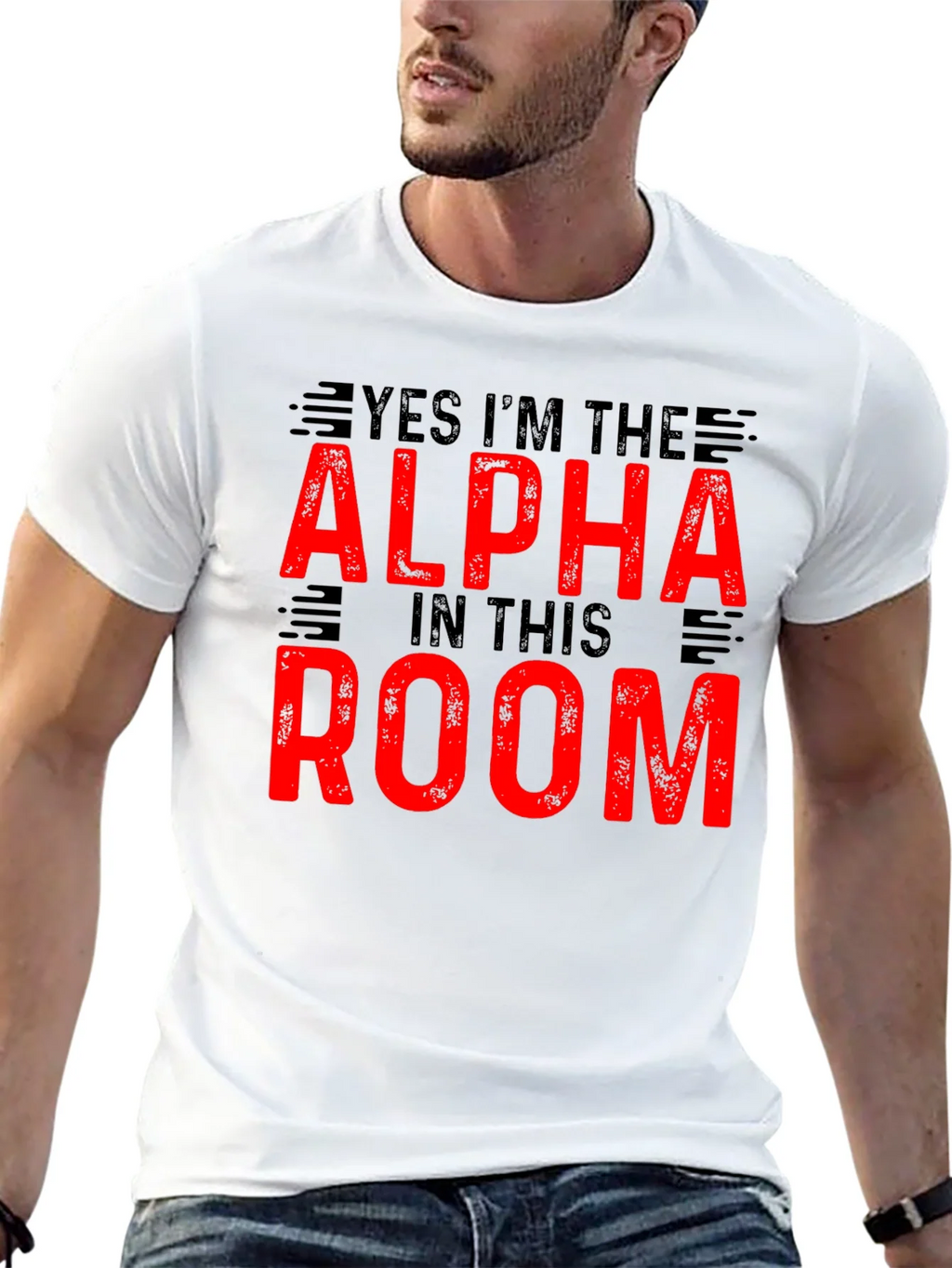 Alpha in The Room Graphic Tee - Black Cotton T-Shirt product image 4