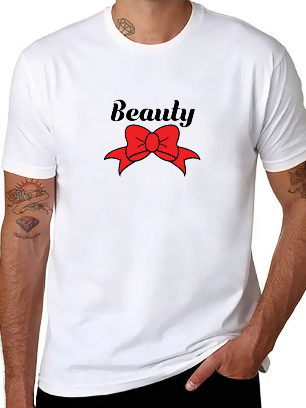 Beauty Red Bow Graphic T-Shirt product image 10