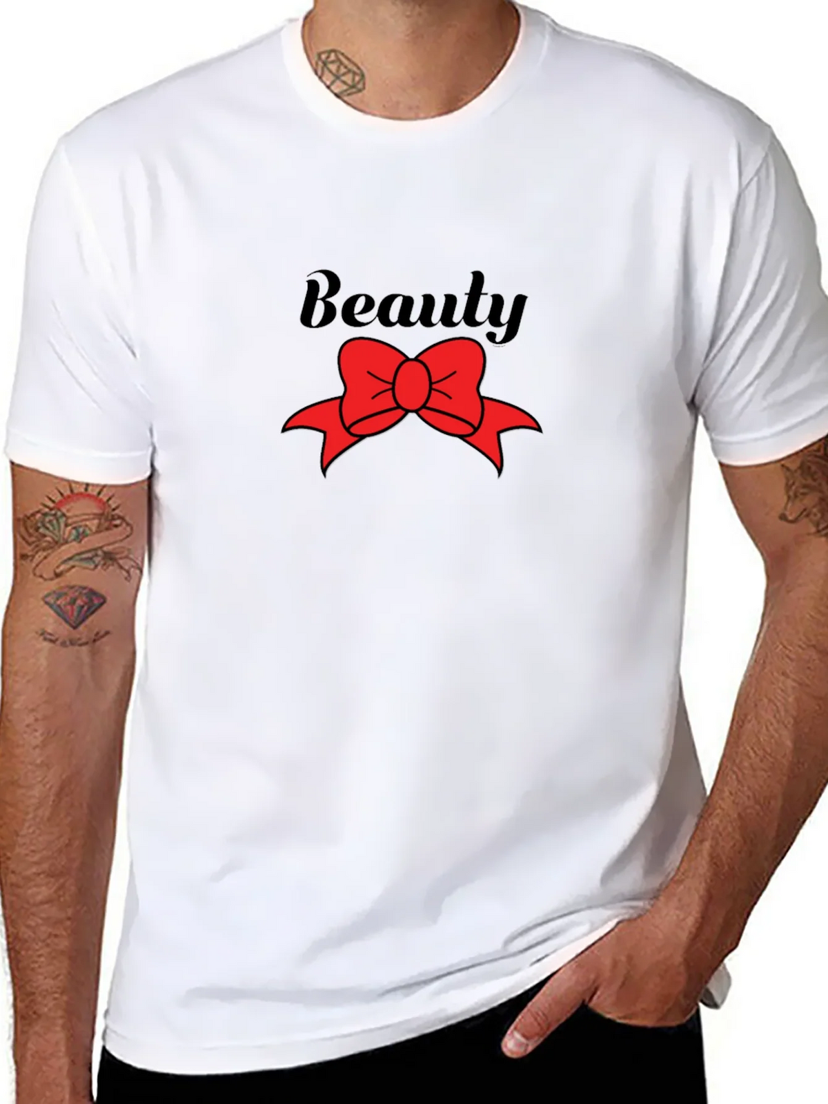 Beauty Red Bow Graphic T-Shirt product image 10