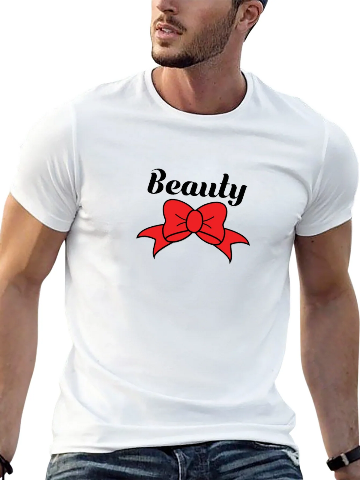 Beauty Red Bow Graphic T-Shirt product image 4