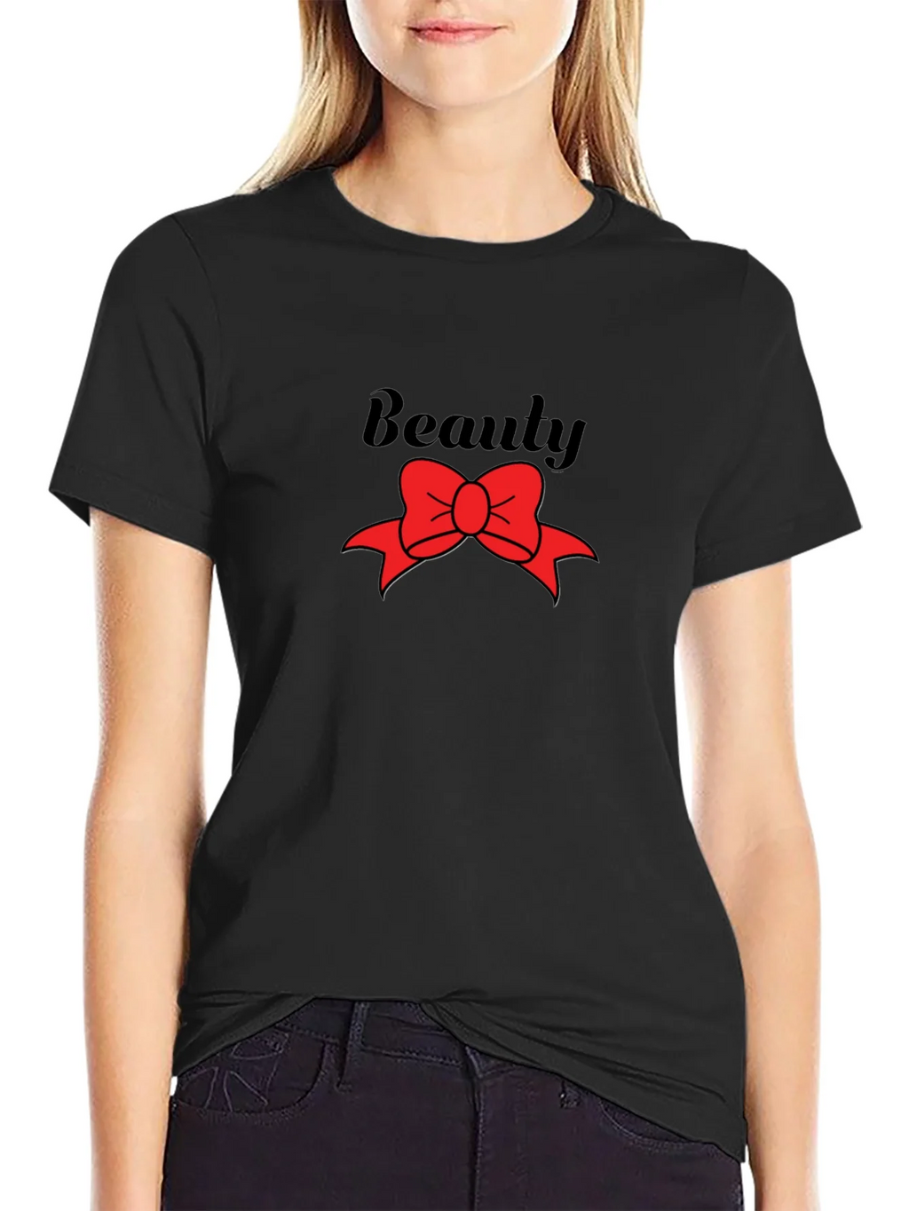 Beauty Red Bow Graphic T-Shirt product image 5