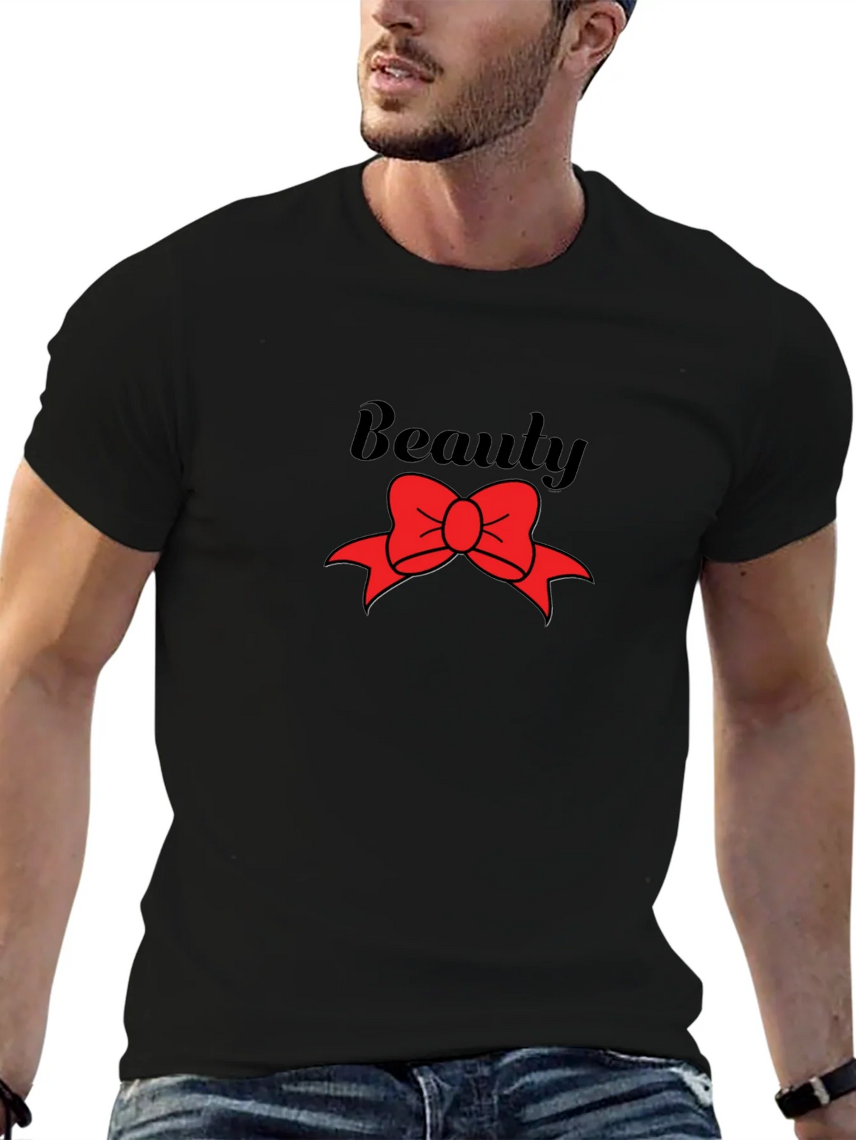 Beauty Red Bow Graphic T-Shirt product image 9