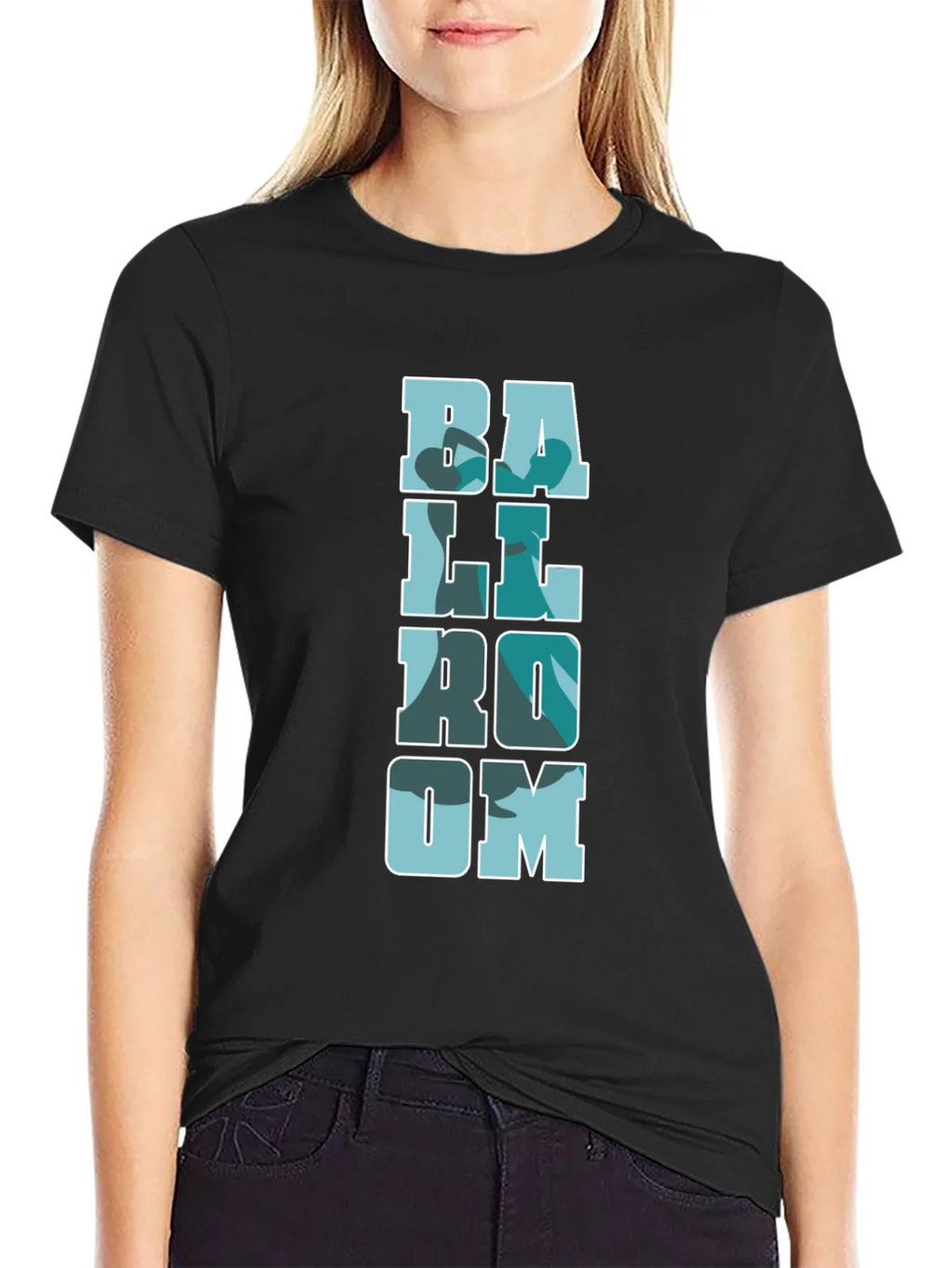Ballroom Camo Print Black T-Shirt product image 5