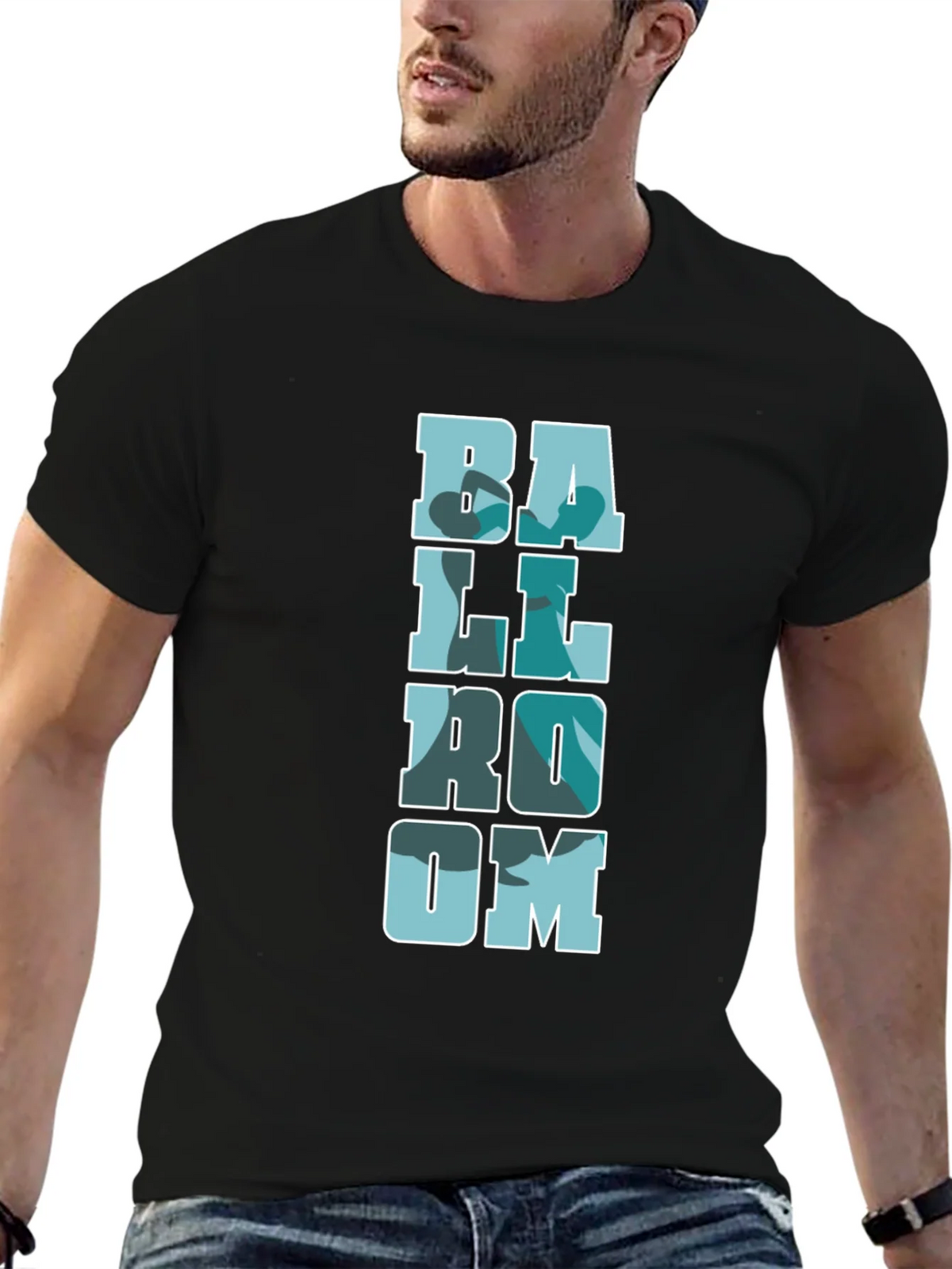 Ballroom Camo Print Black T-Shirt product image 9