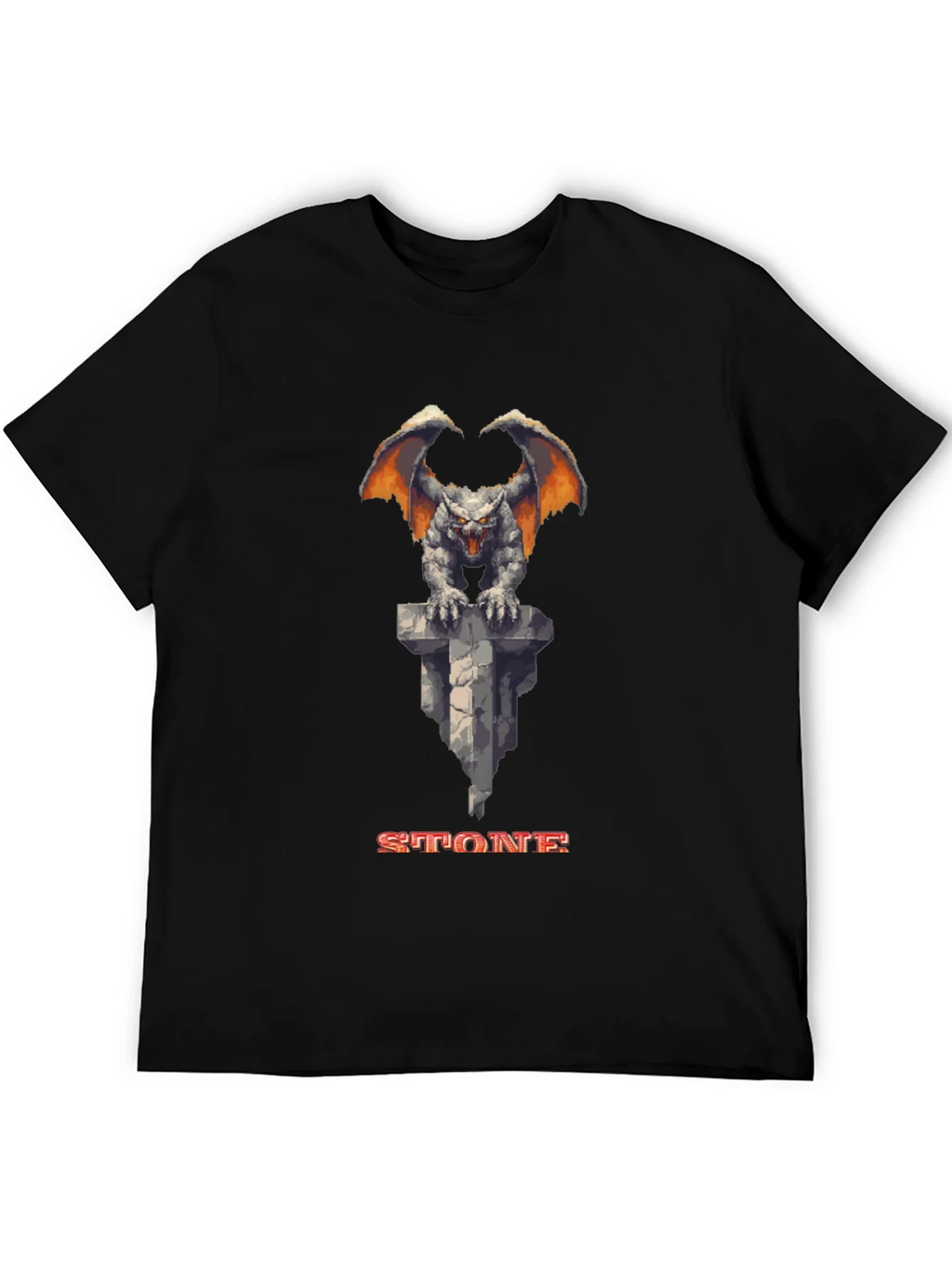 Stone Gargoyle Graphic Tee - Classic Gamer Style product image 2