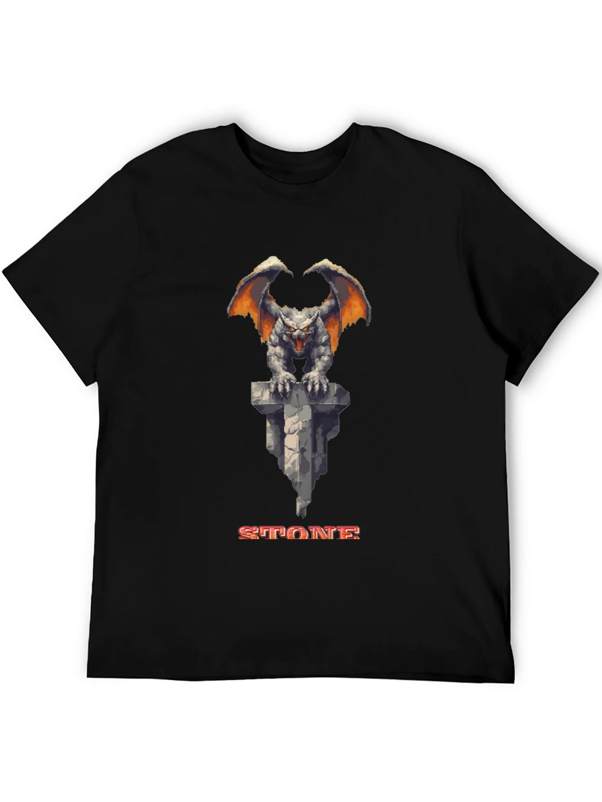 Stone Gargoyle Graphic Tee - Classic Gamer Style product image 2