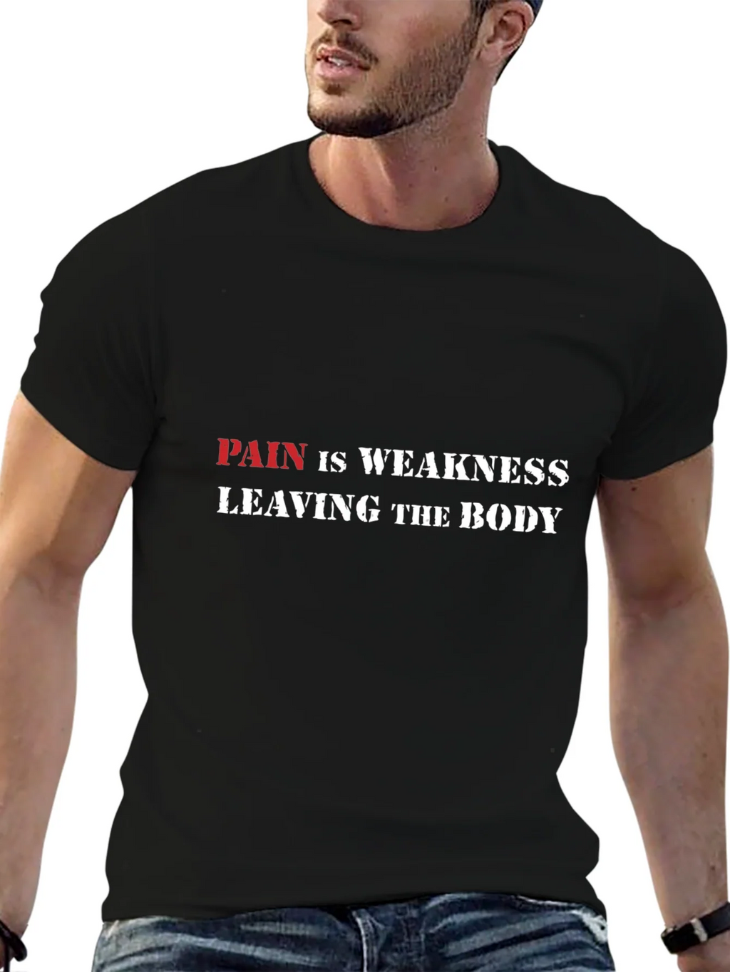 Pain is Weakness Graphic Tee product image 9