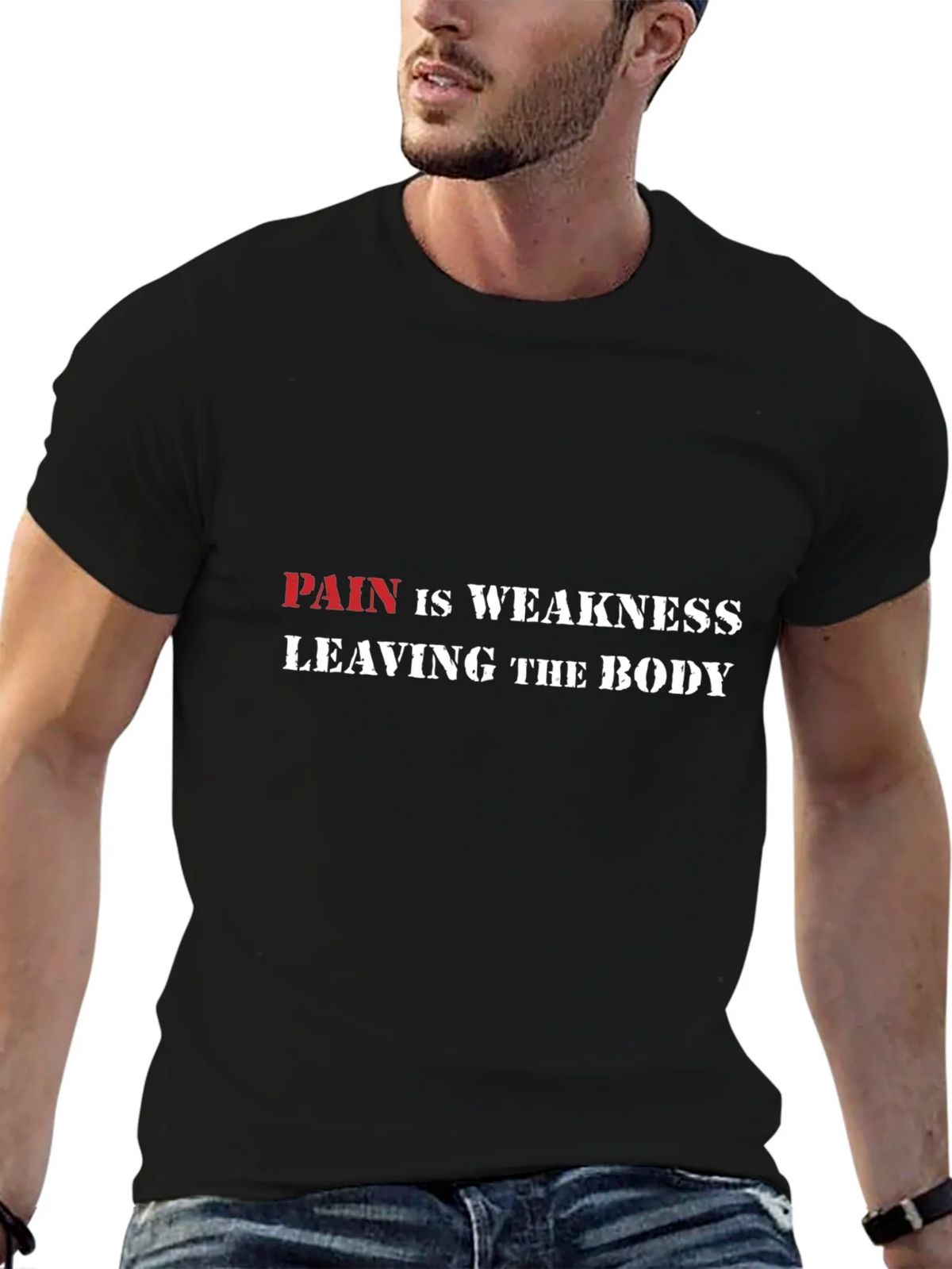 Pain is Weakness Graphic Tee product image 9