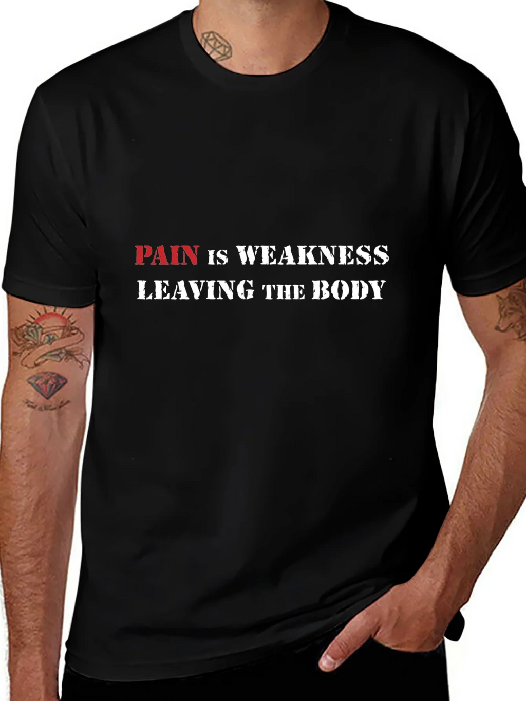Pain is Weakness Graphic Tee product image 1