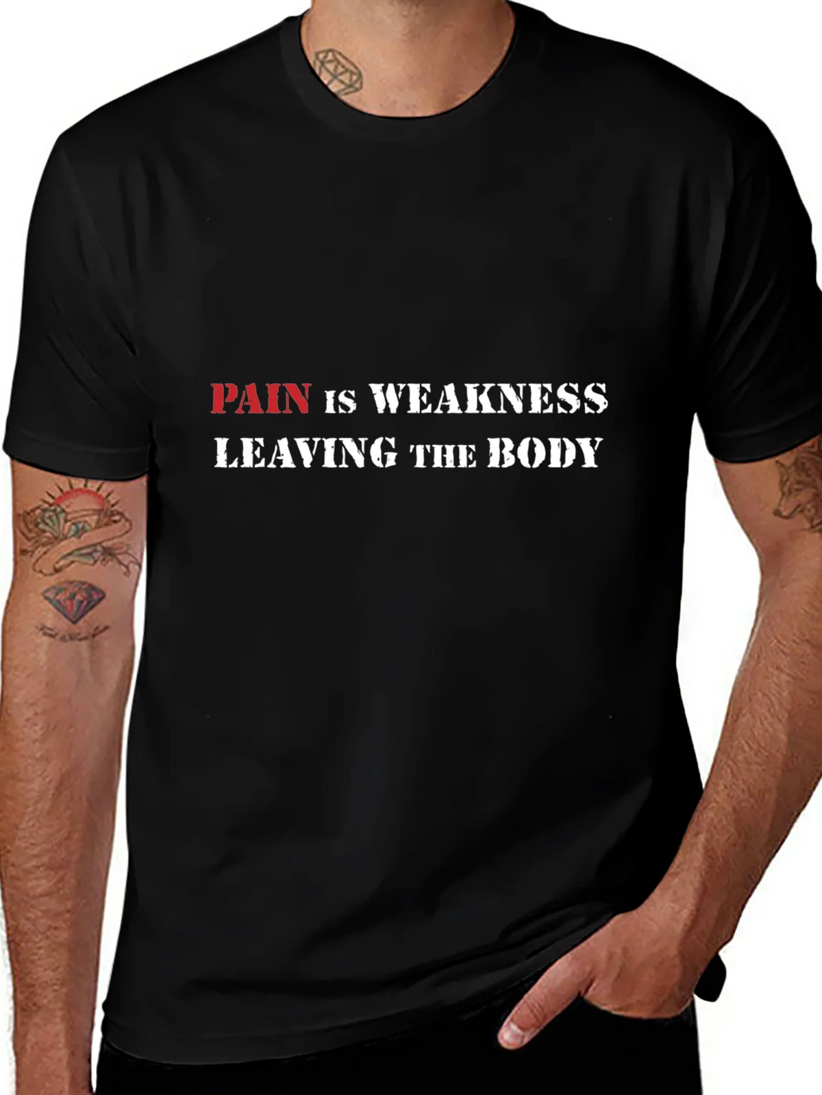 Pain is Weakness Graphic Tee product image 1