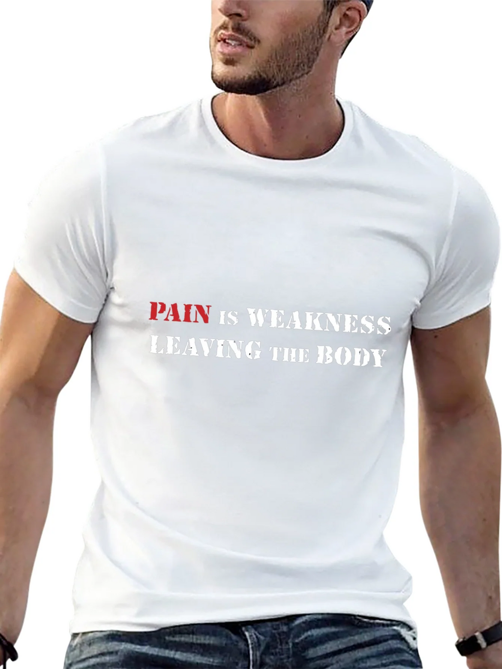 Pain is Weakness Graphic Tee product image 4