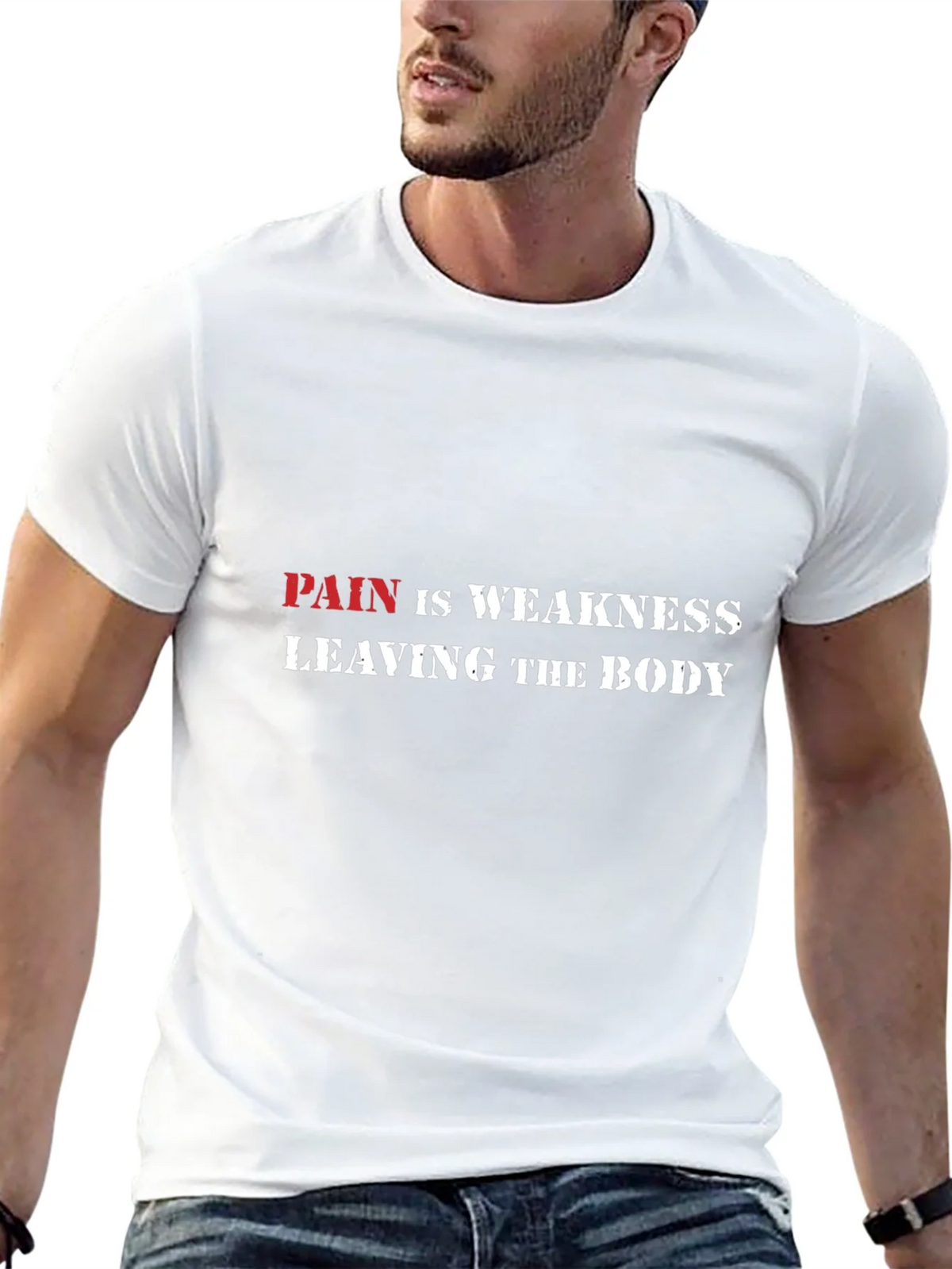 Pain is Weakness Graphic Tee product image 4