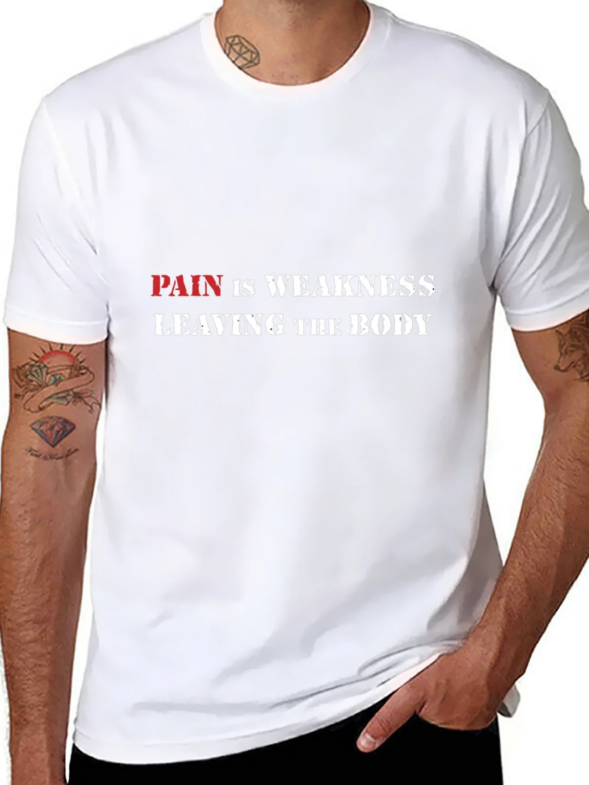 Pain is Weakness Graphic Tee product image 10