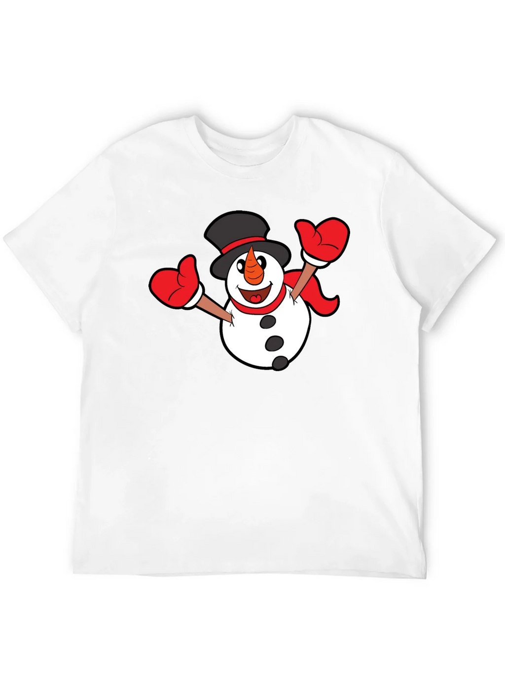 Festive Snowman Graphic T-Shirt - Black product image 3