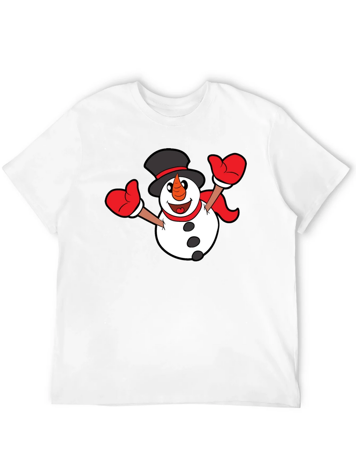 Festive Snowman Graphic T-Shirt - Black product image 3