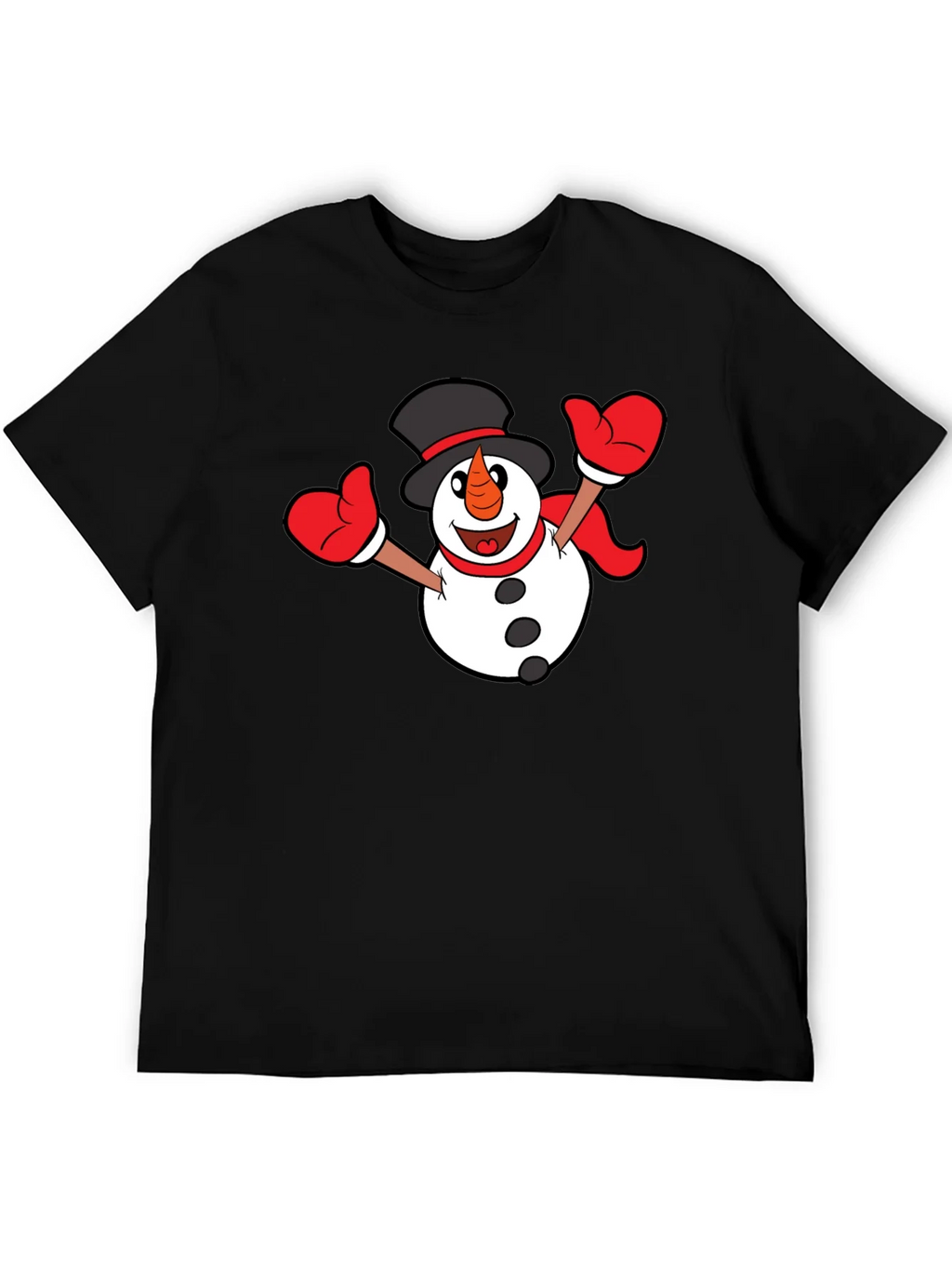 Festive Snowman Graphic T-Shirt - Black product image 7