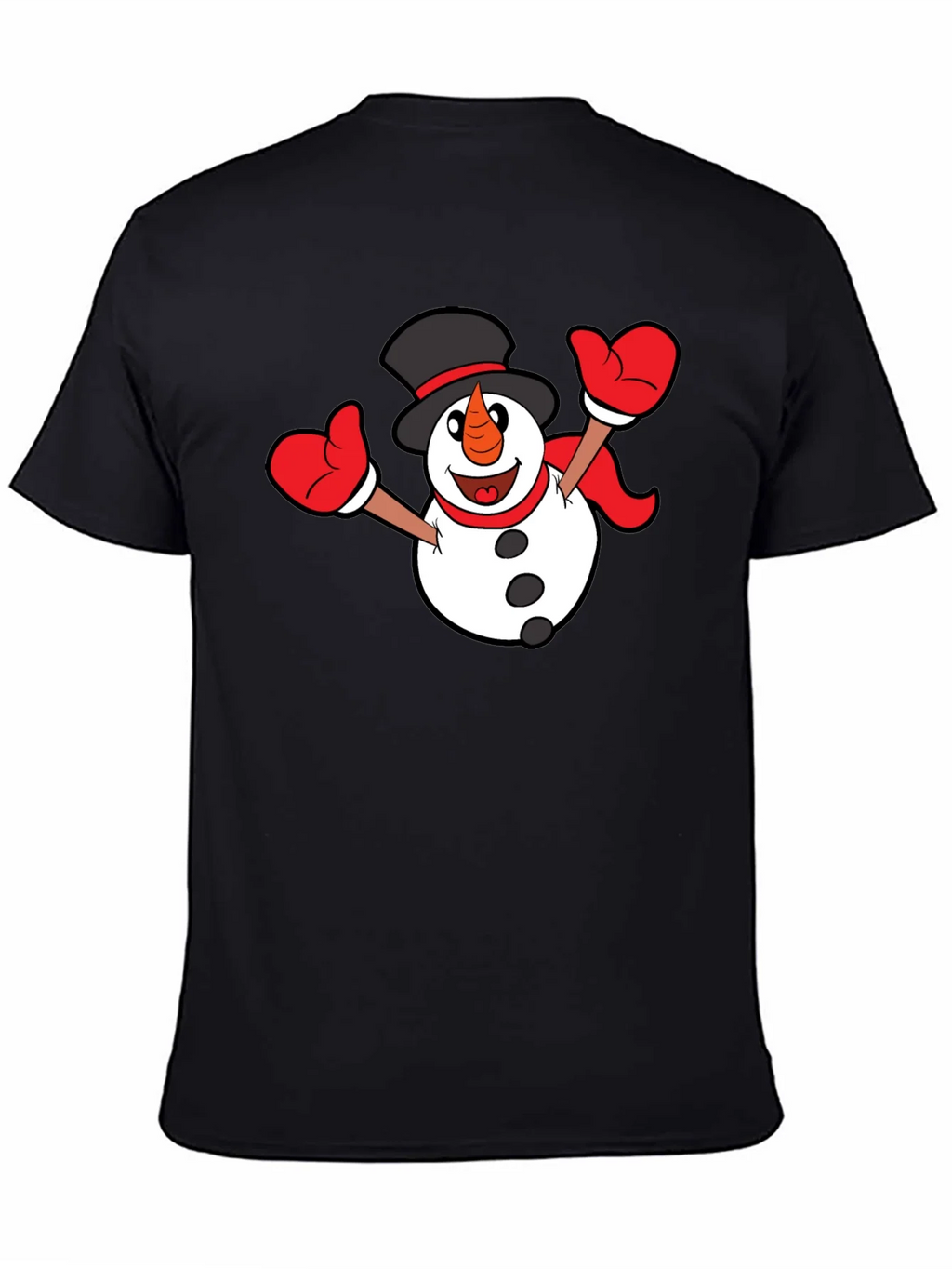 Festive Snowman Graphic T-Shirt - Black product image 6