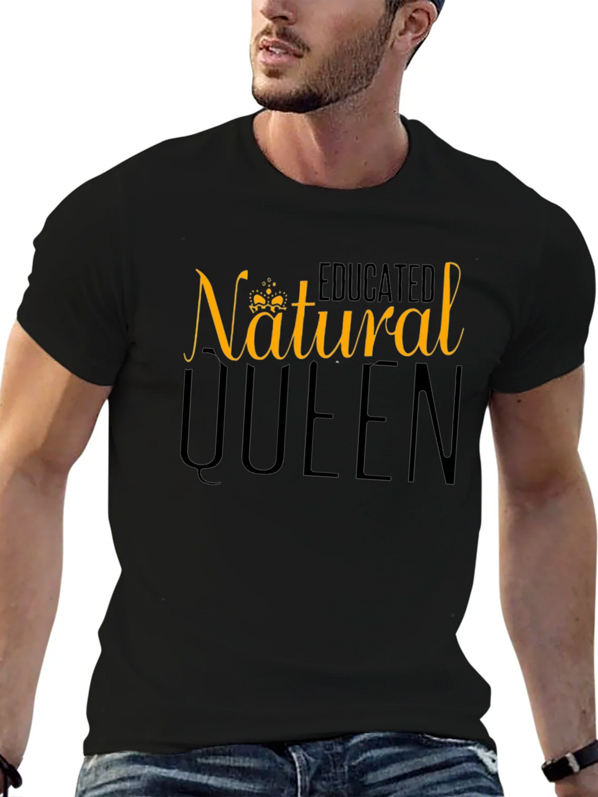 Natural Queen Graphic Tee - Black product image 9
