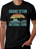 Grand Teton National Park T-Shirt Retro Style product image 1