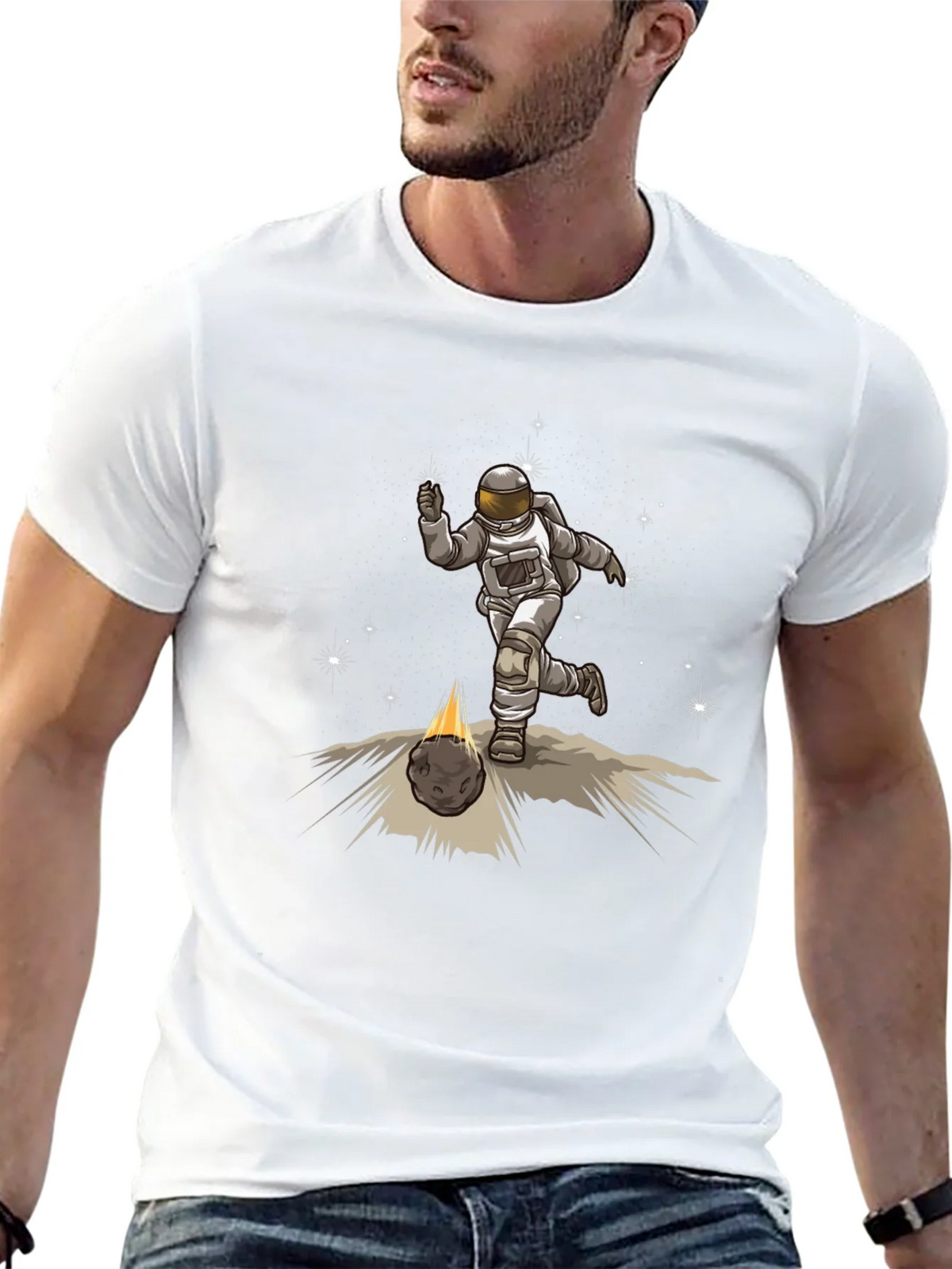 Astronaut Kicking Meteor T-Shirt product image 1