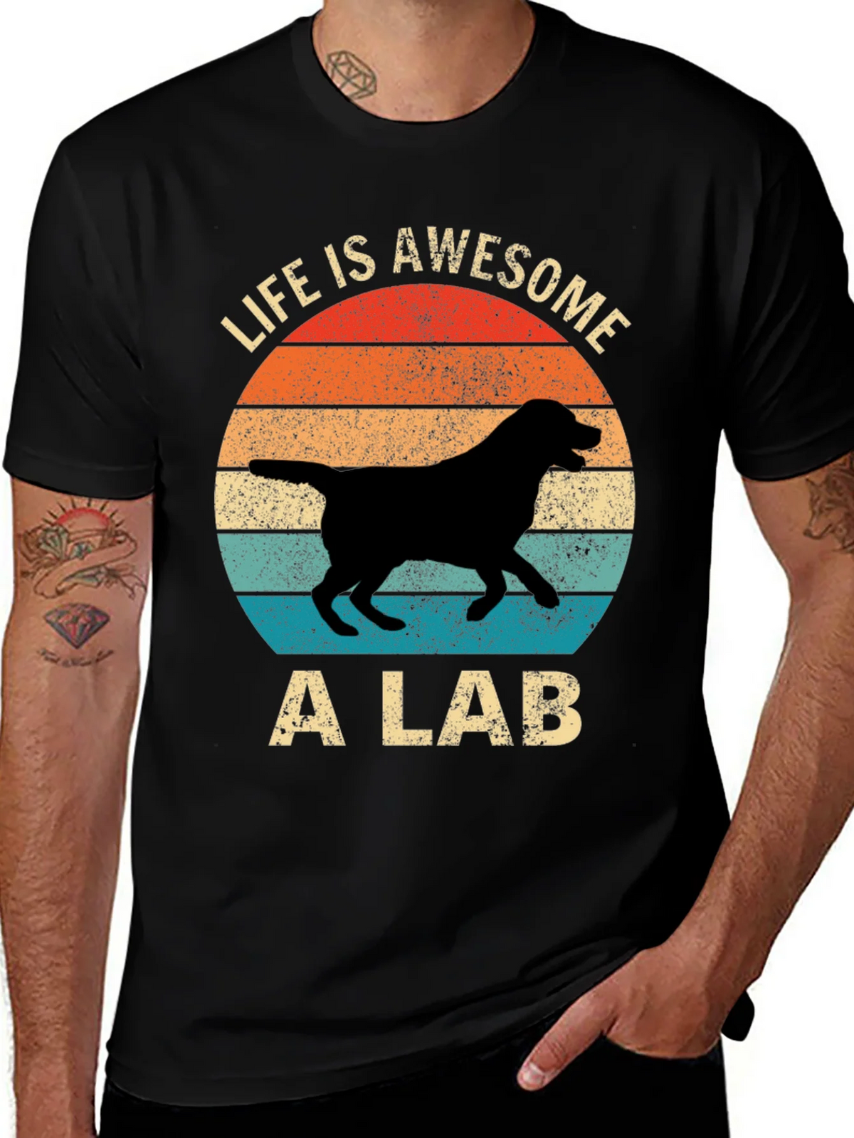 Awesome Lab T-Shirt - Retro Dog Lover Tee product image 1