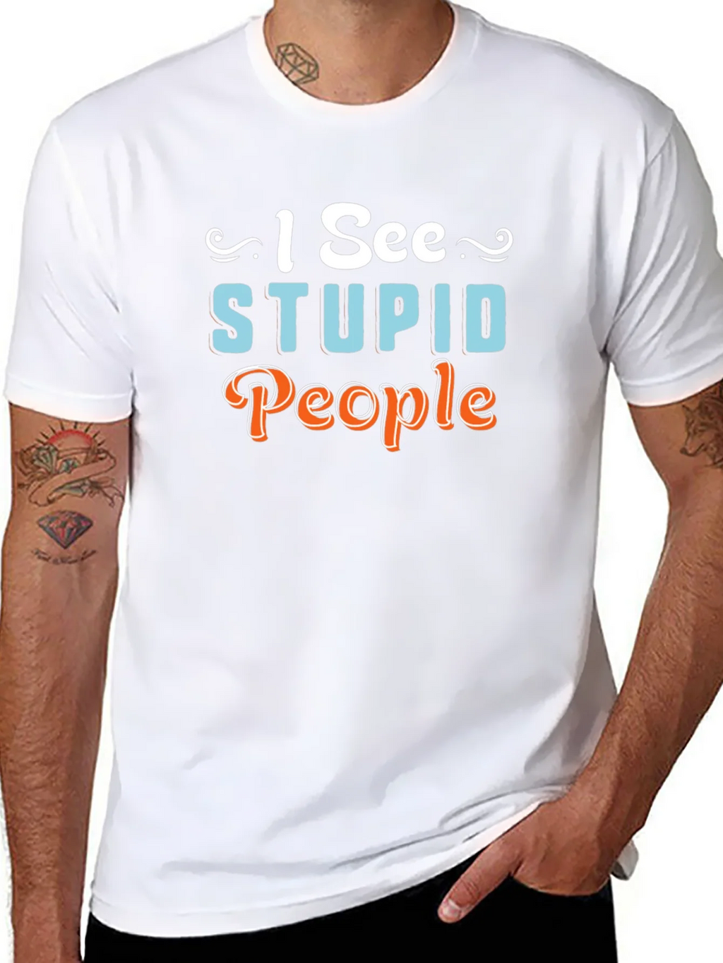 I See Stupid People Graphic Novelty T-Shirt product image 10