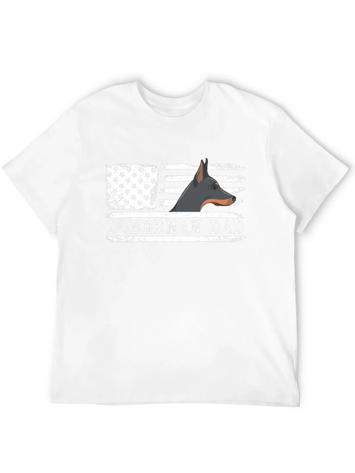 Doberman Dad T-Shirt - American Flag Dog Lover Tee product image 1