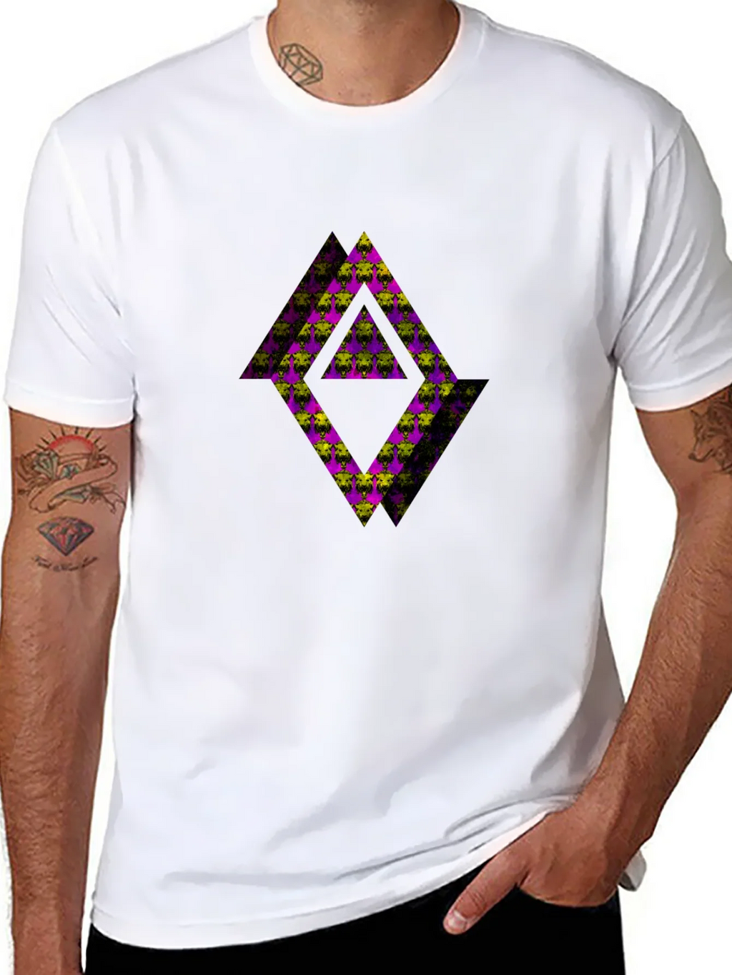 Abstract Graphic Black Tee Shirt product image 10