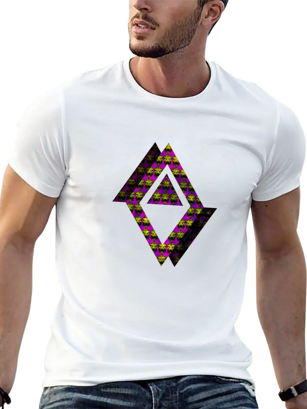 Abstract Graphic Black Tee Shirt product image 4