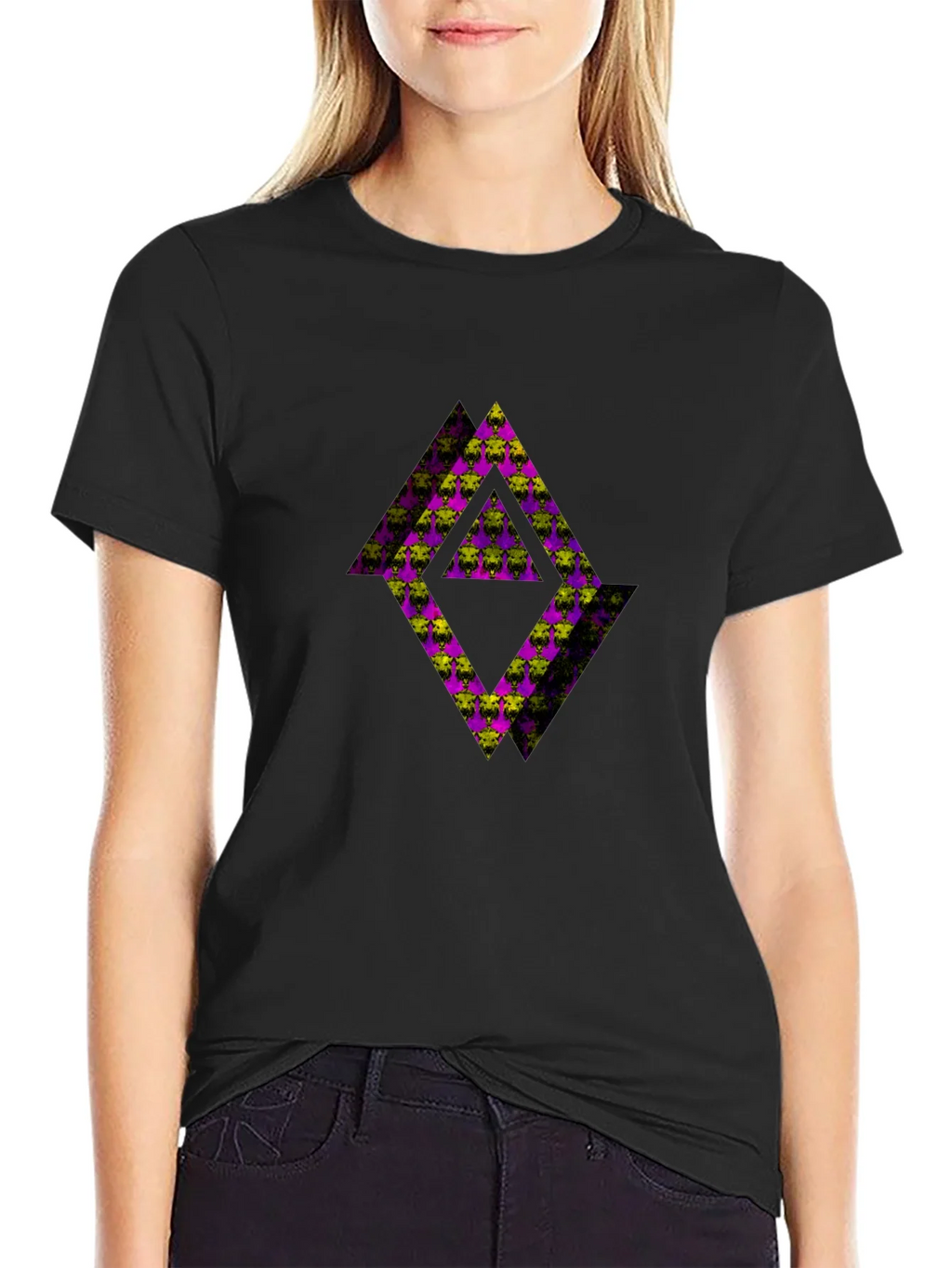 Abstract Graphic Black Tee Shirt product image 5