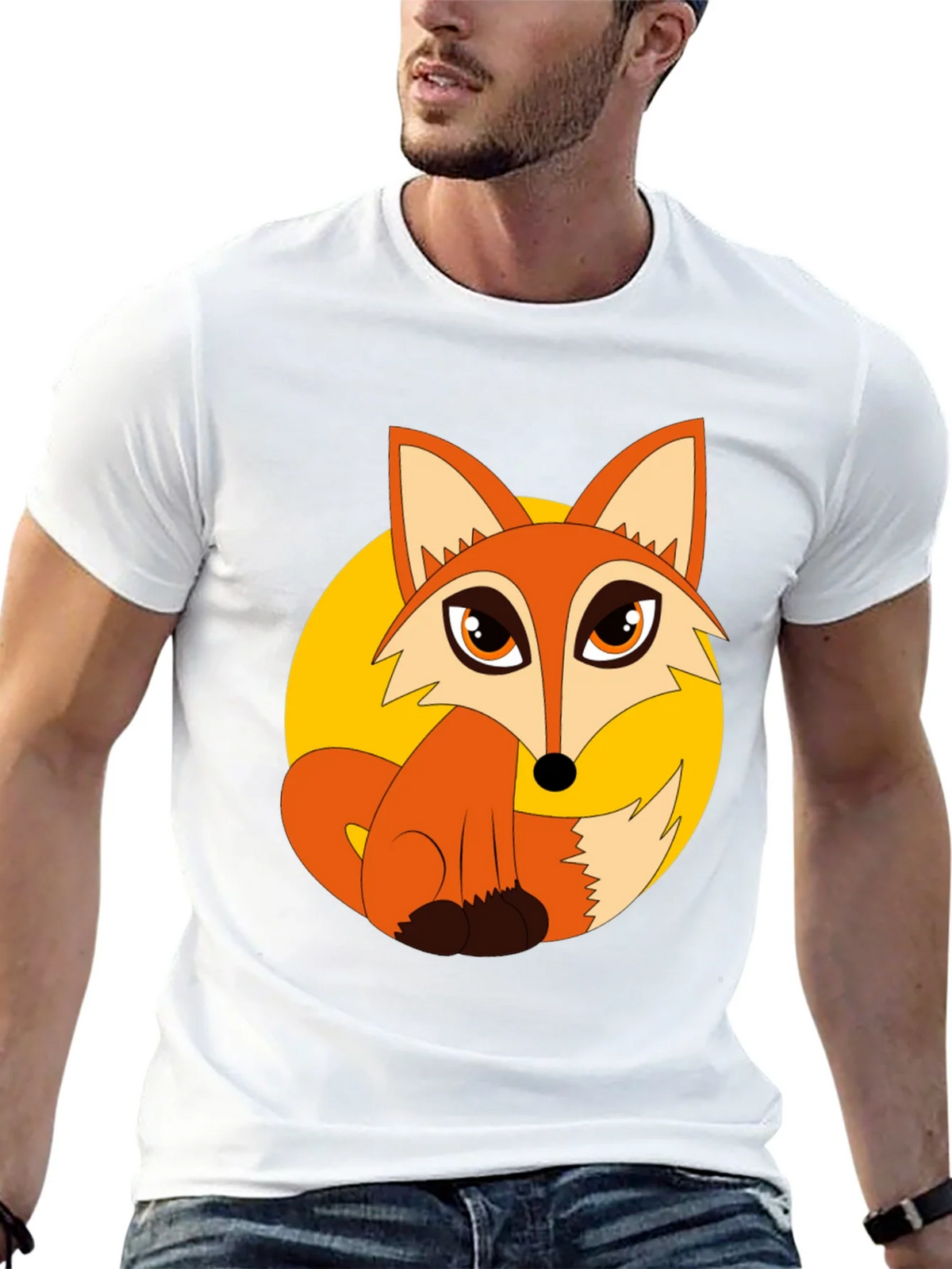 Cartoon Fox Graphic T-Shirt product image 4