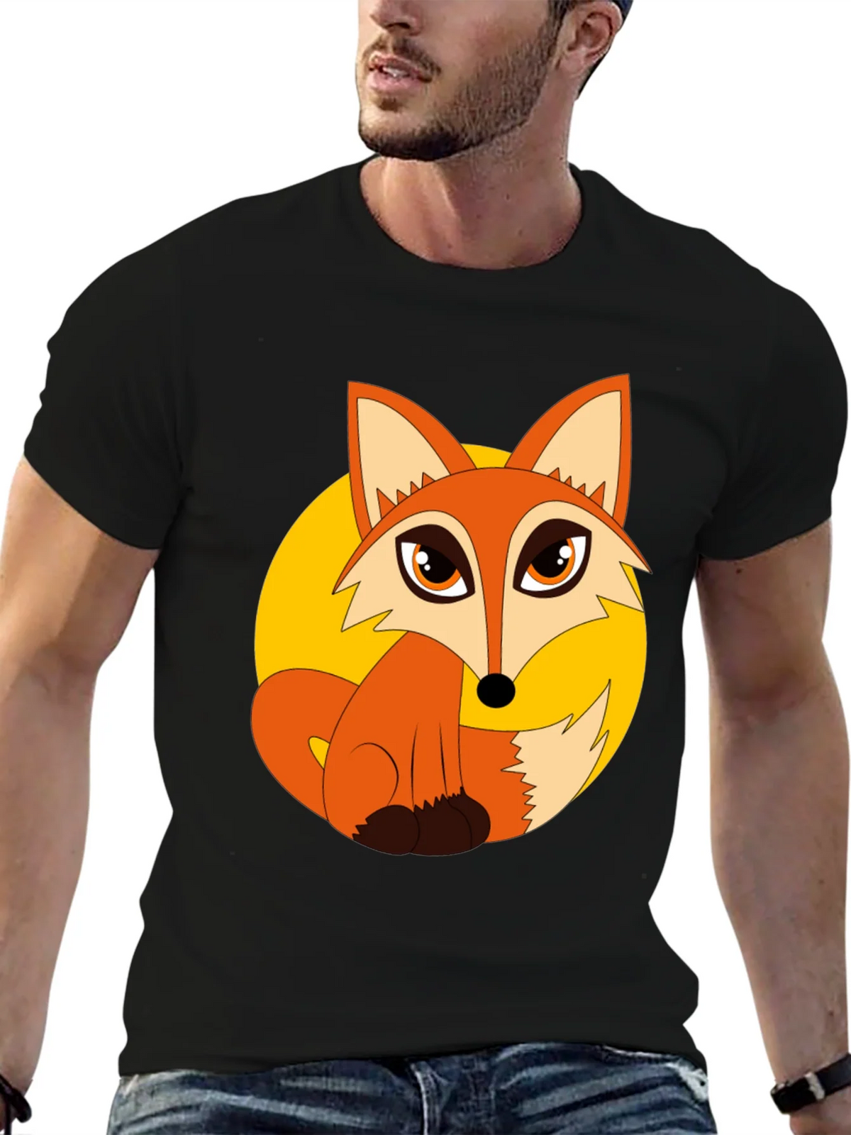 Cartoon Fox Graphic T-Shirt product image 9